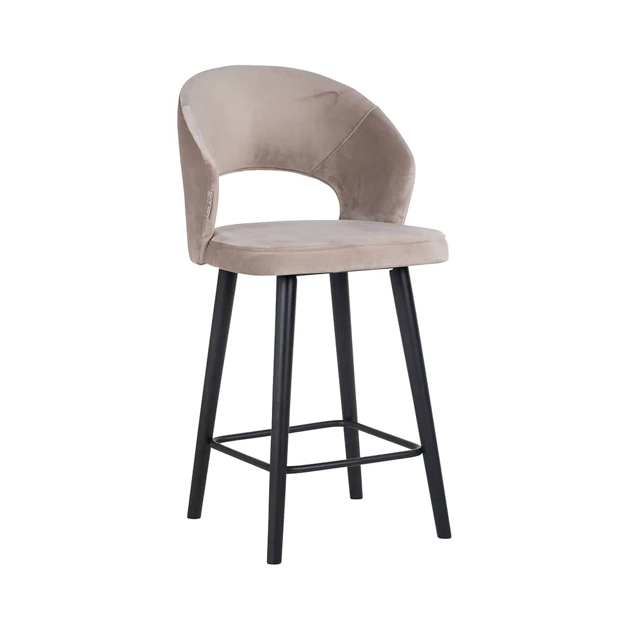 Richmond Interiors barstoel Savoy laag khaki velvet