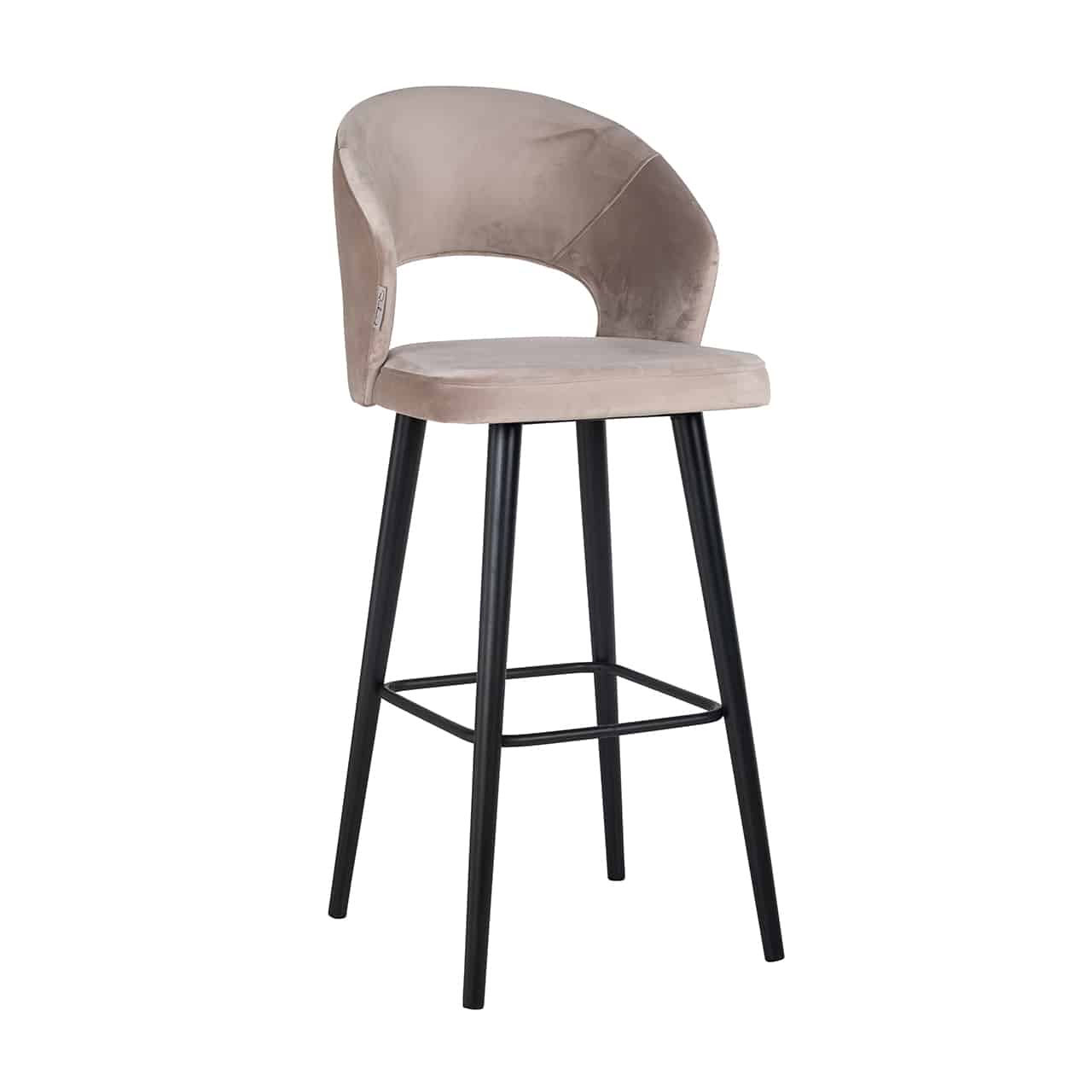 Richmond Interiors barstoel Savoy hoog khaki velvet