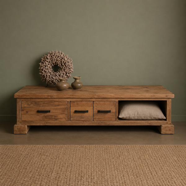 SHOWMODEL Tower Living tv meubel Lorenzo oud teak 160x50x40 cm