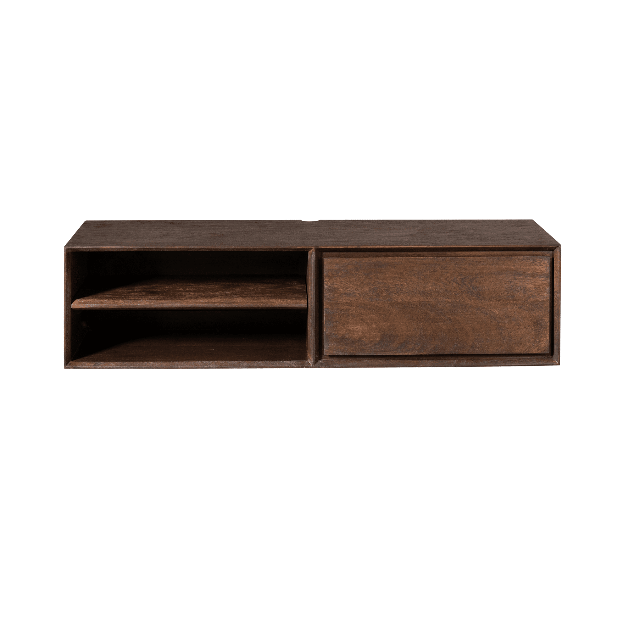 Starfurn Zwevend tv meubel Ambiance Bruin Mangohout 120 cm