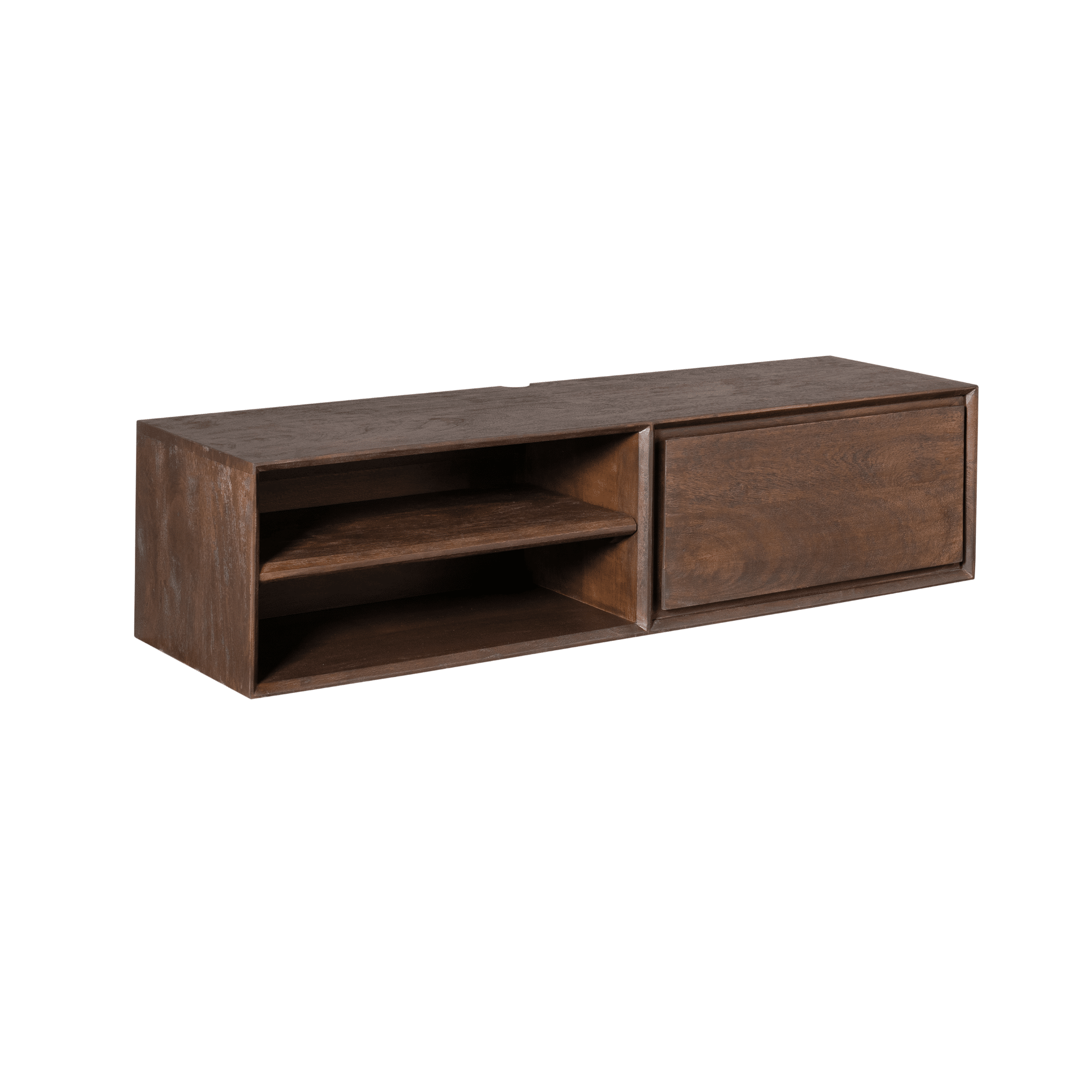 Starfurn Zwevend tv meubel Ambiance Bruin Mangohout 120 cm