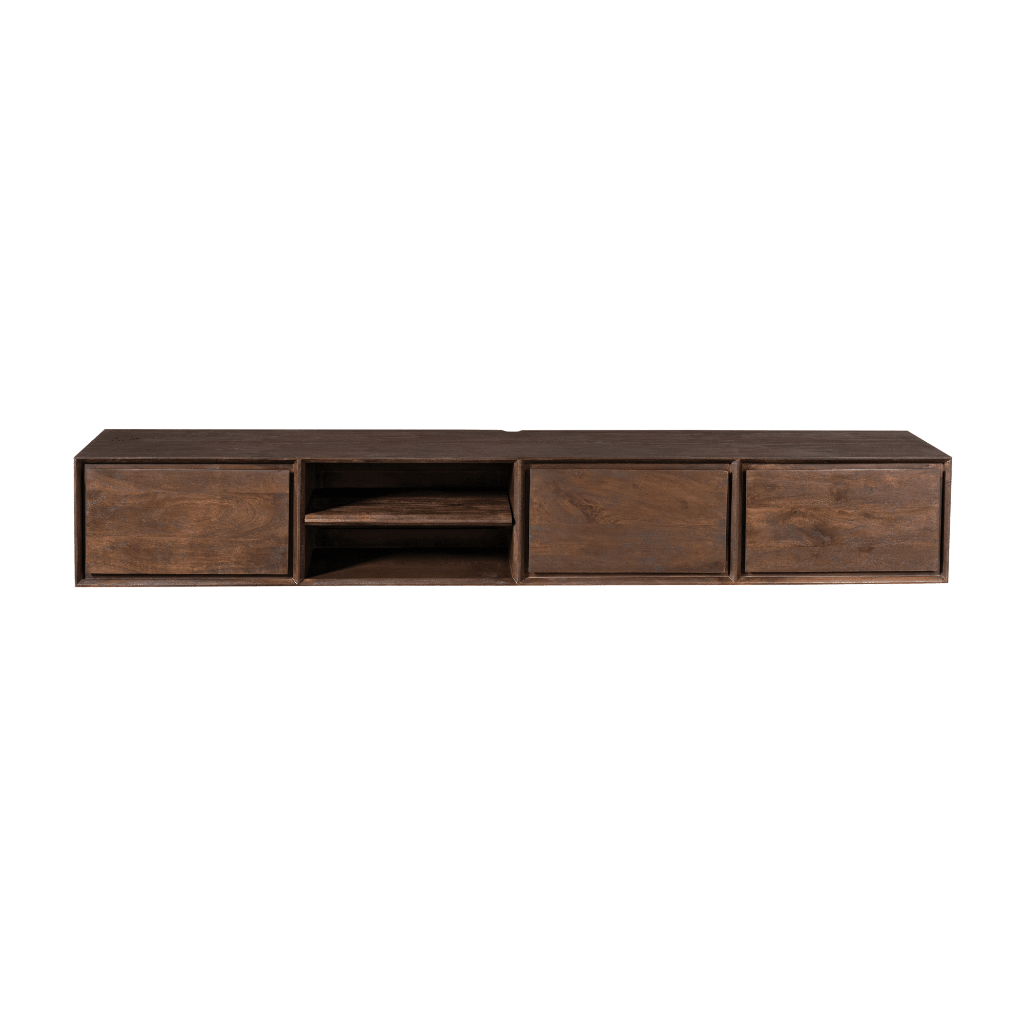 Starfurn Zwevend tv meubel Ambiance Bruin Mangohout 200 cm