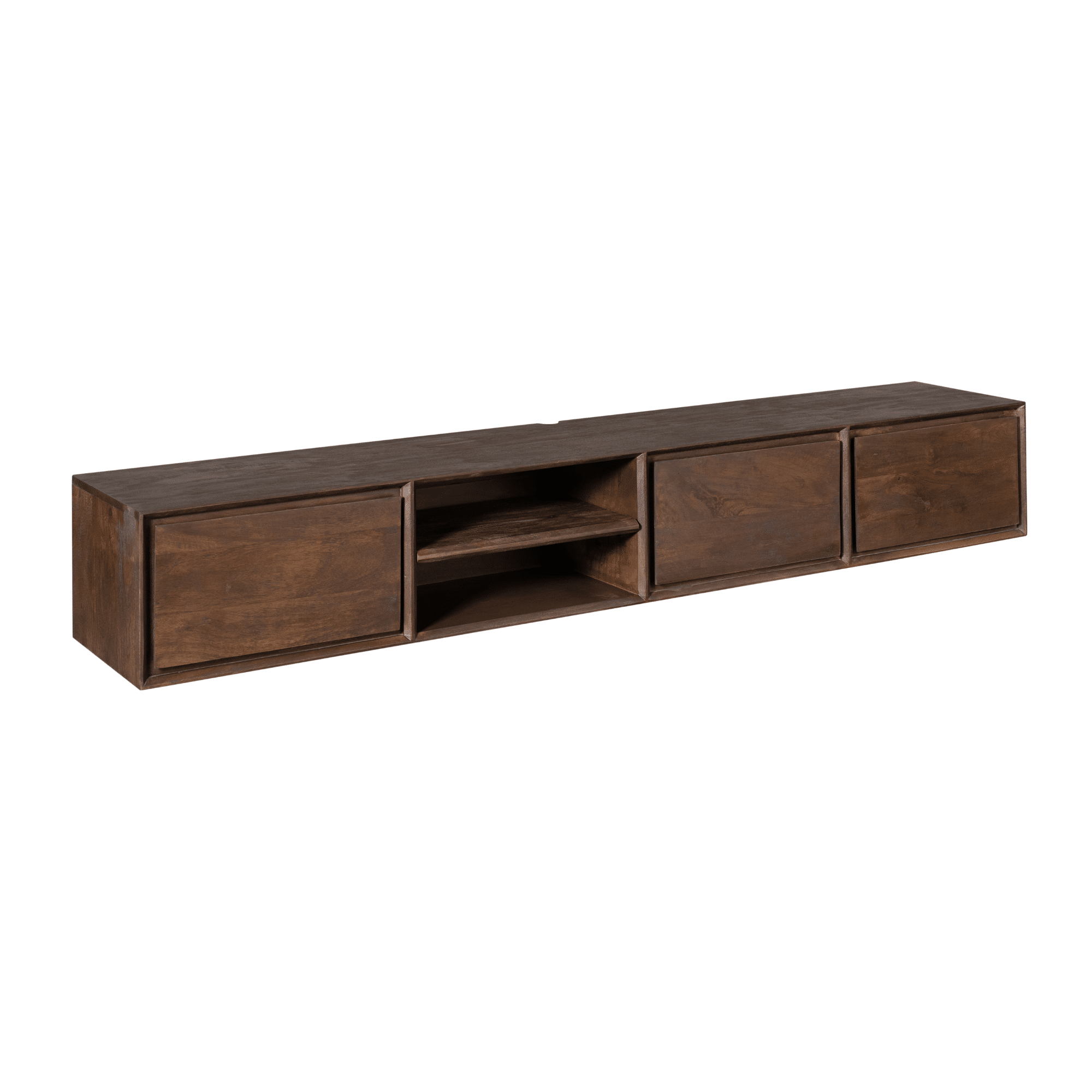 Starfurn Zwevend tv meubel Ambiance Bruin Mangohout 200 cm
