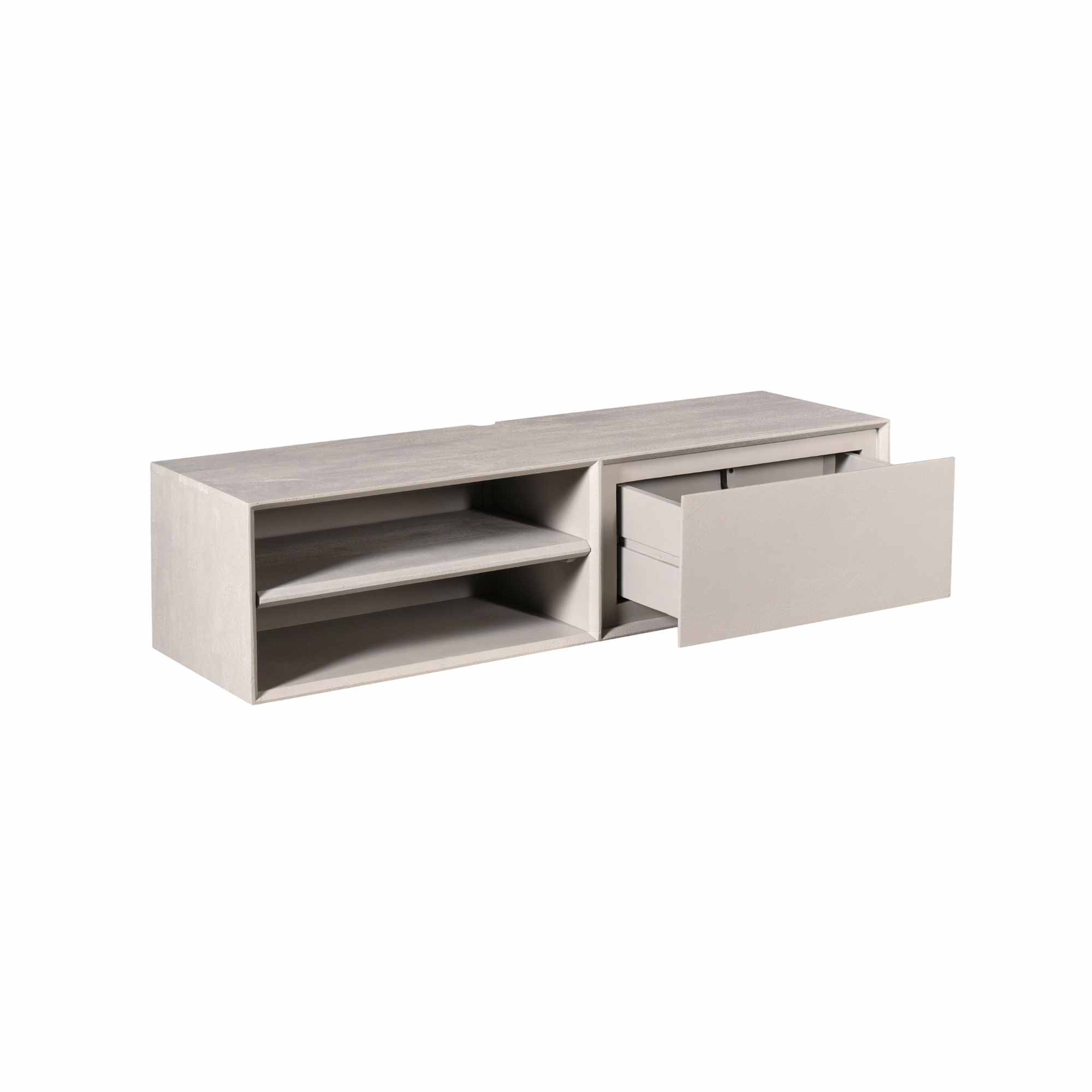 Starfurn Zwevend tv meubel Ambiance Taupe Mangohout 120 cm