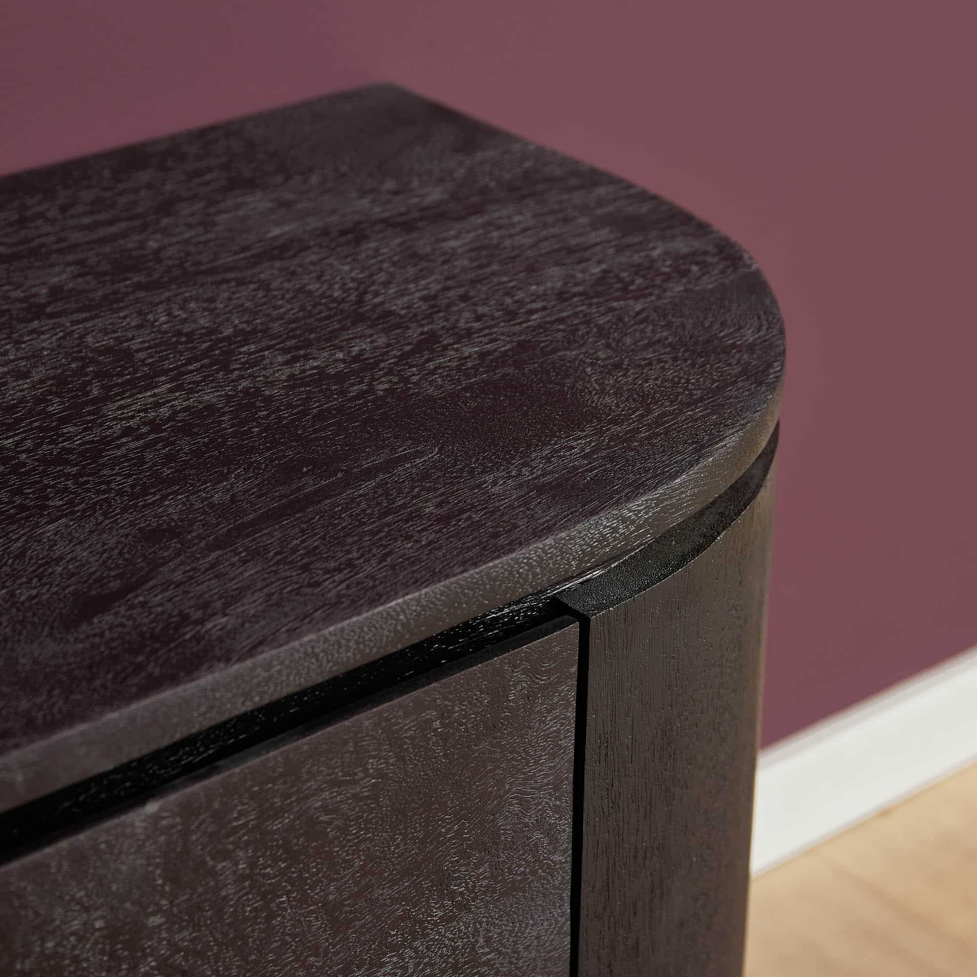 Starfurn tv meubel Excellent zwart 240x35x30 cm mangohout