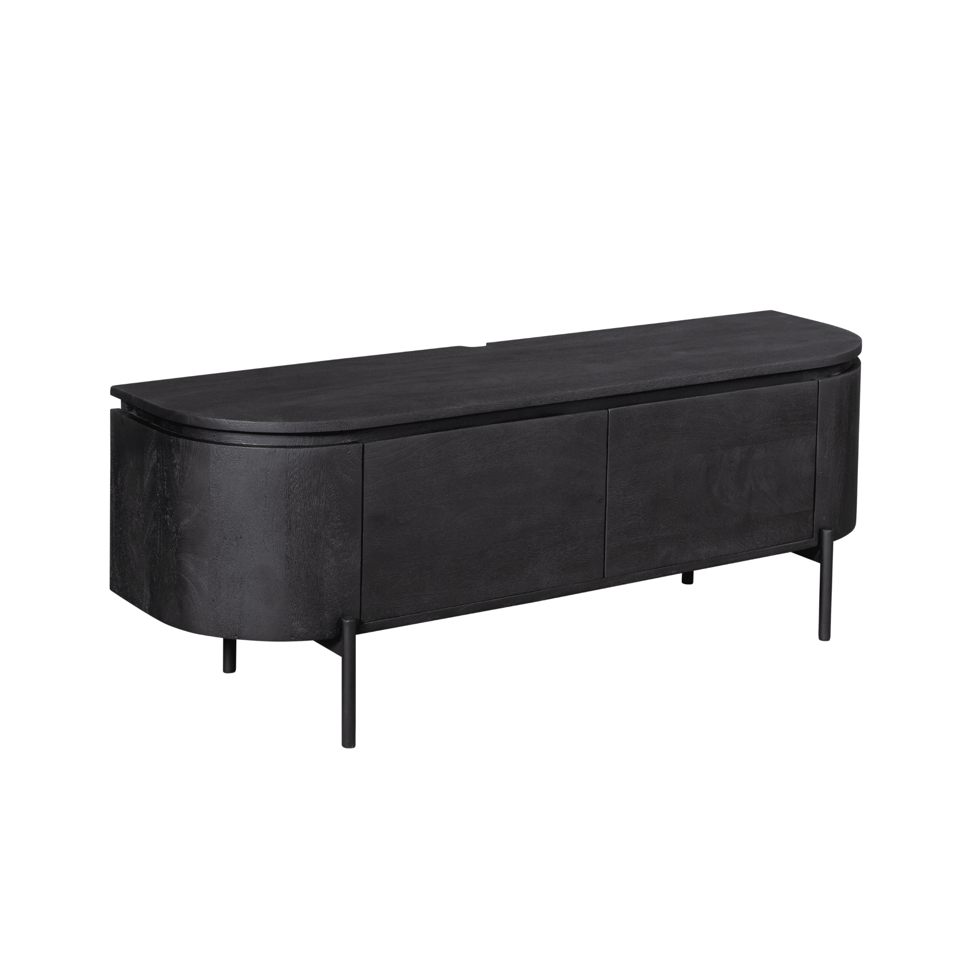 Starfurn tv meubel Excellent zwart 120x35x30 cm mangohout