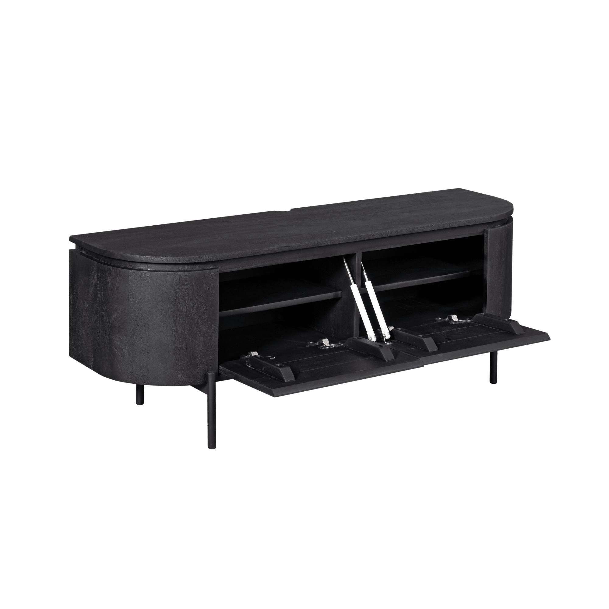 Starfurn tv meubel Excellent zwart 120x35x30 cm mangohout