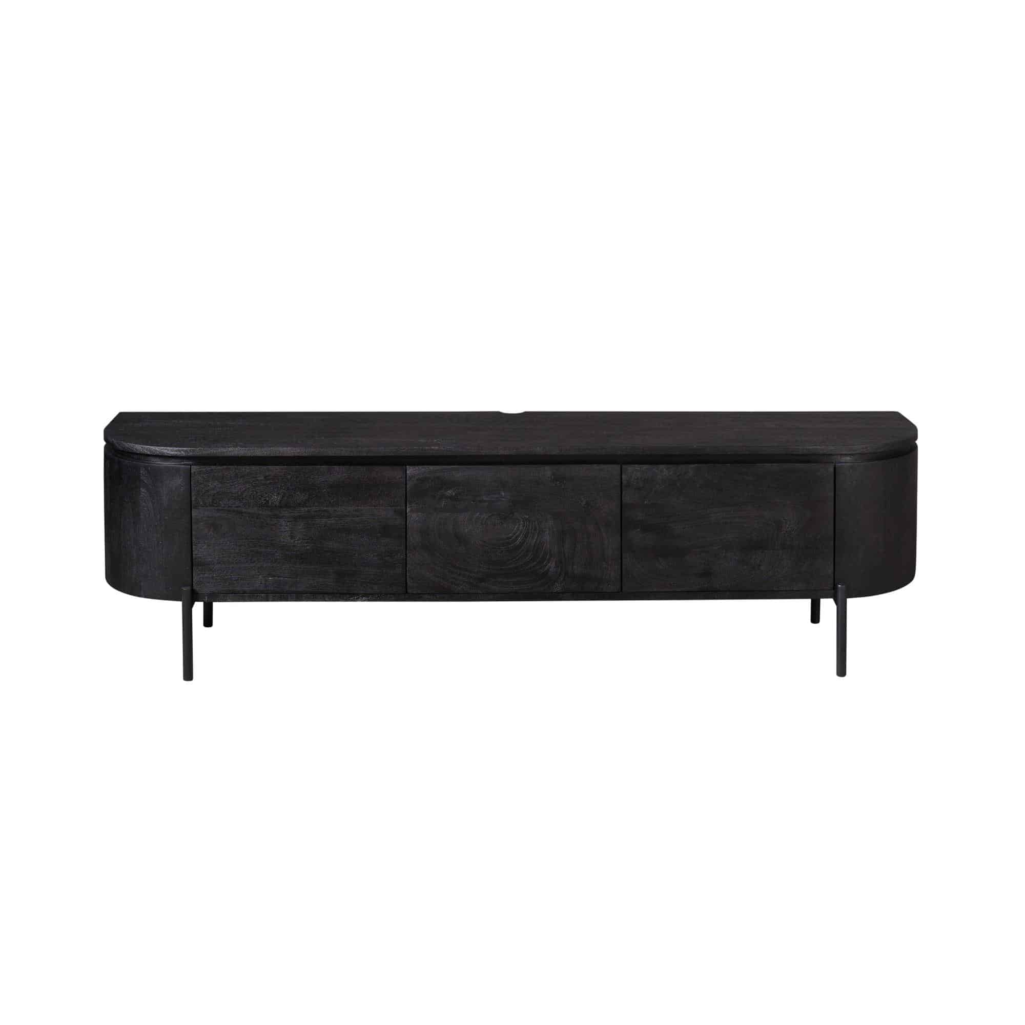 Starfurn tv meubel Excellent zwart 160x35x30 cm mangohout