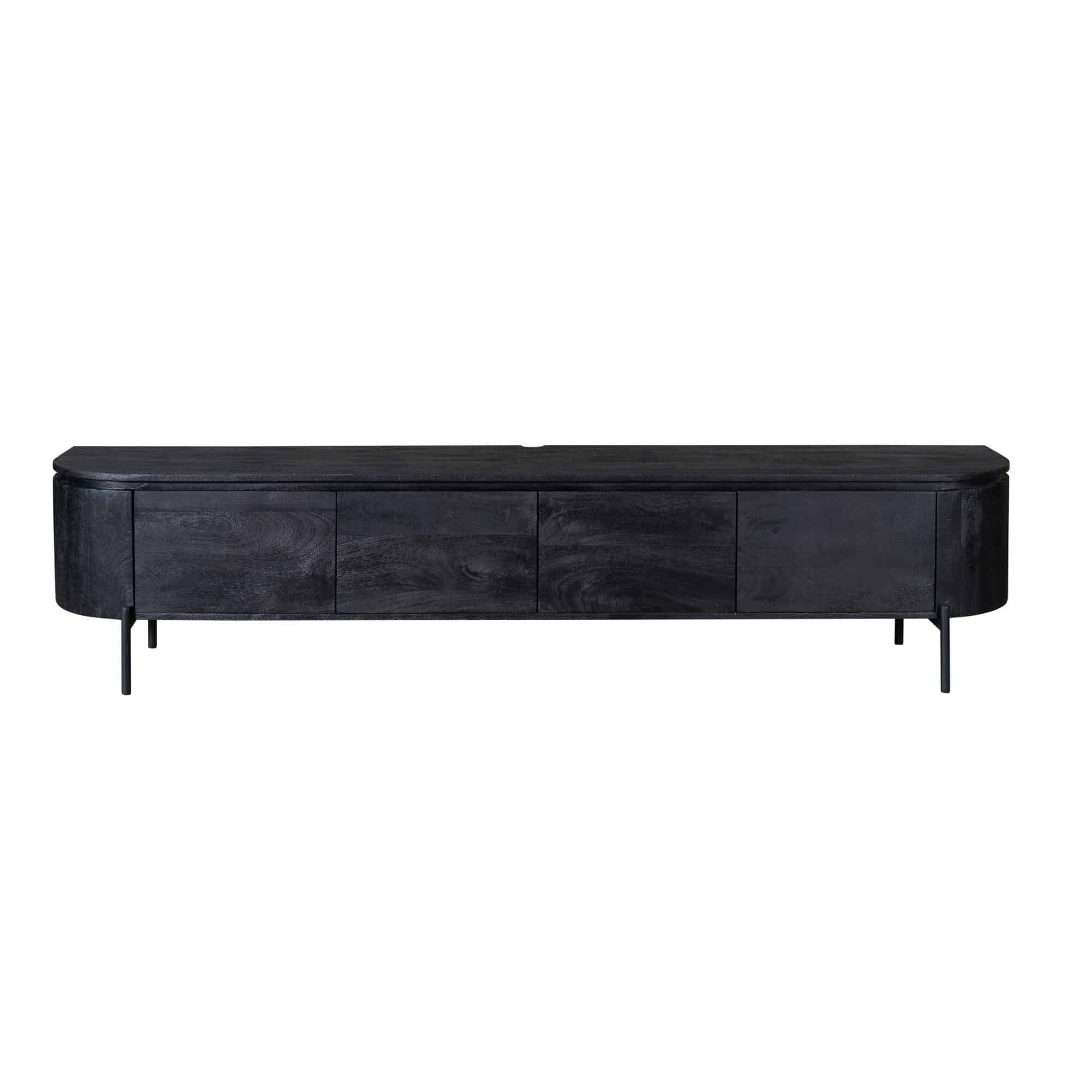 Starfurn tv meubel Excellent zwart 200x35x30 cm mangohout