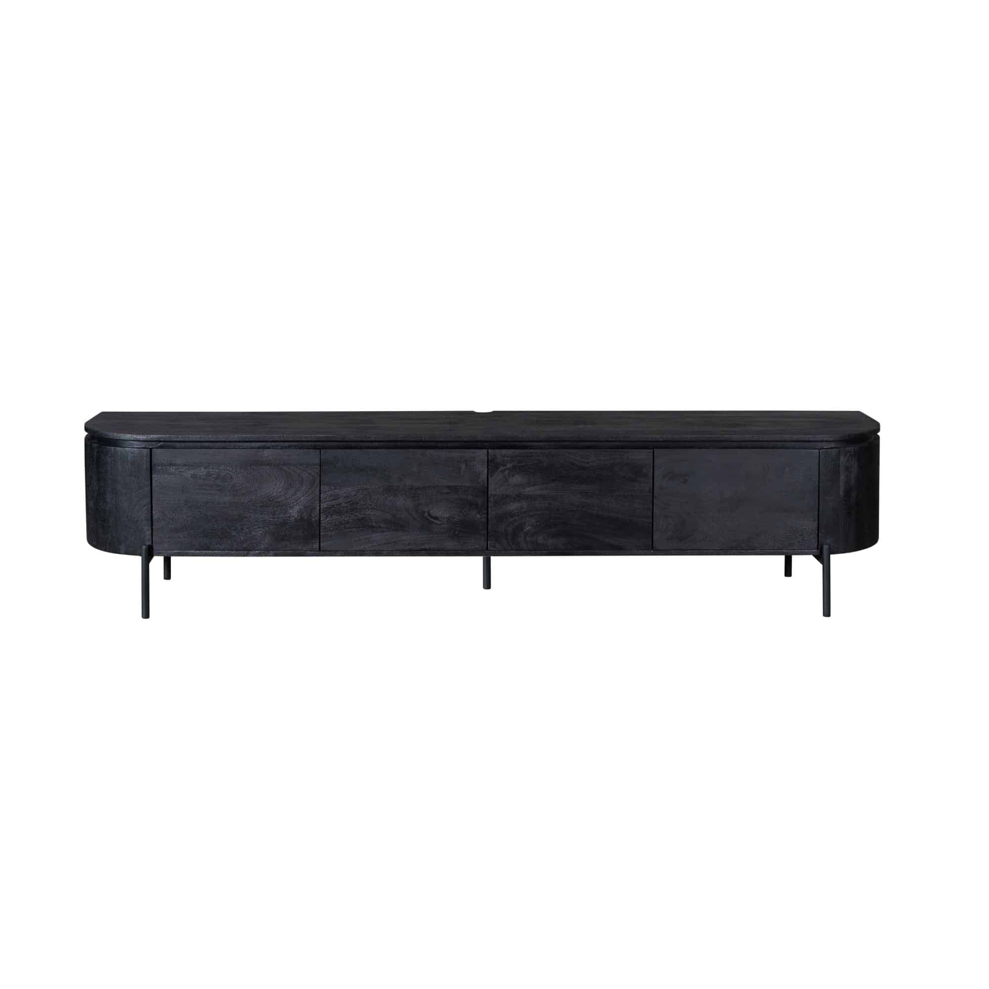 Starfurn tv meubel Excellent zwart 240x35x30 cm mangohout