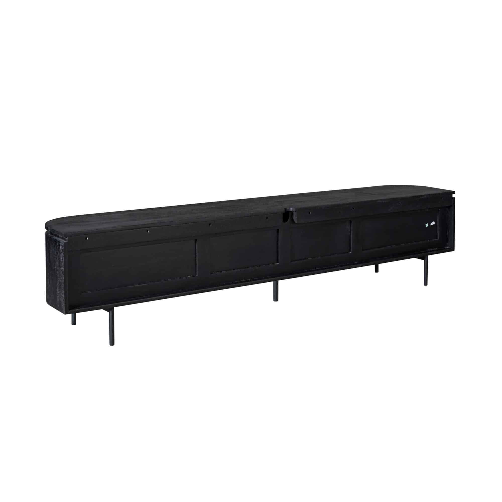 Starfurn tv meubel Excellent zwart 240x35x30 cm mangohout