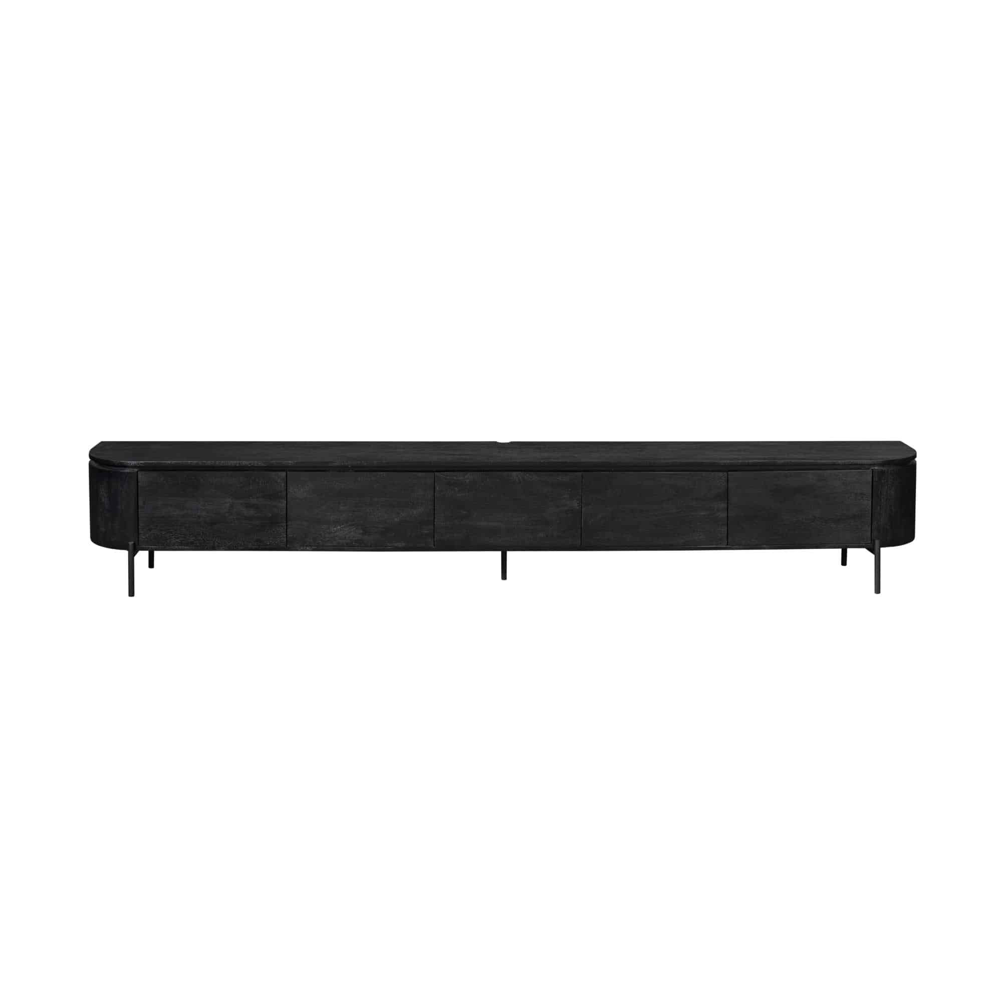 Starfurn tv meubel Excellent zwart 280x35x30 cm mangohout