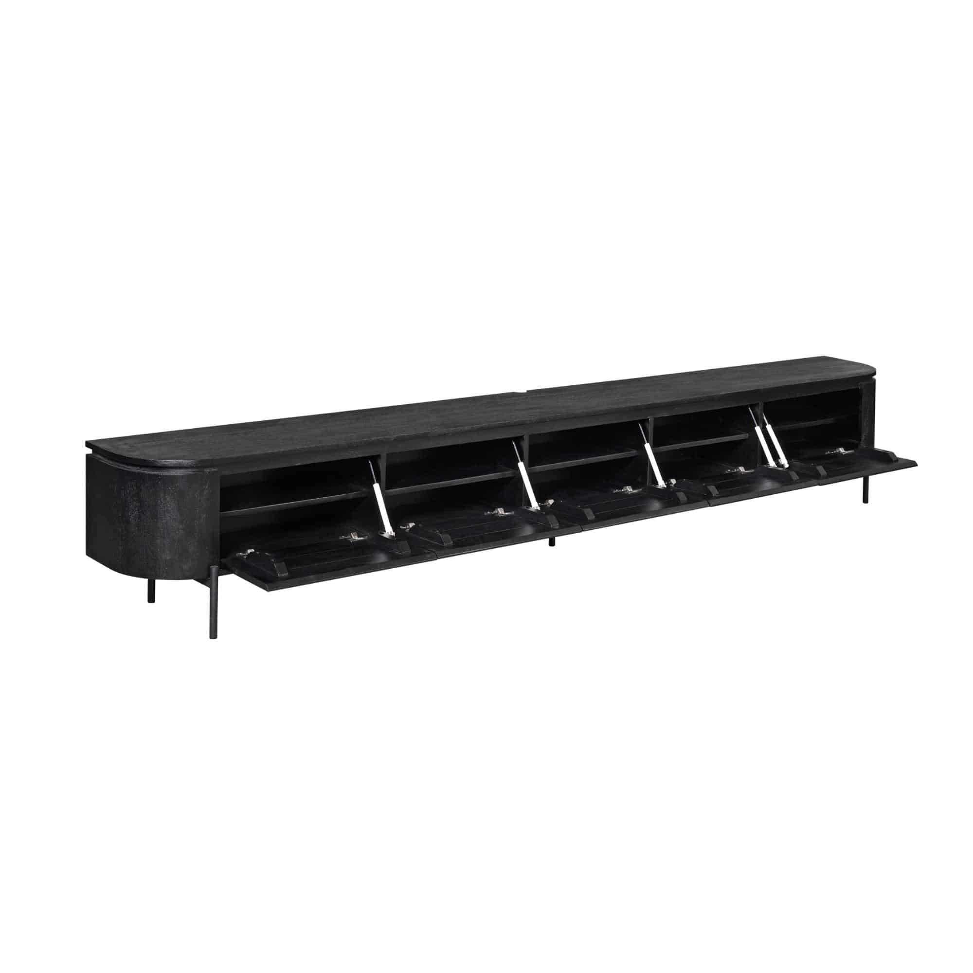 Starfurn tv meubel Excellent zwart 280x35x30 cm mangohout
