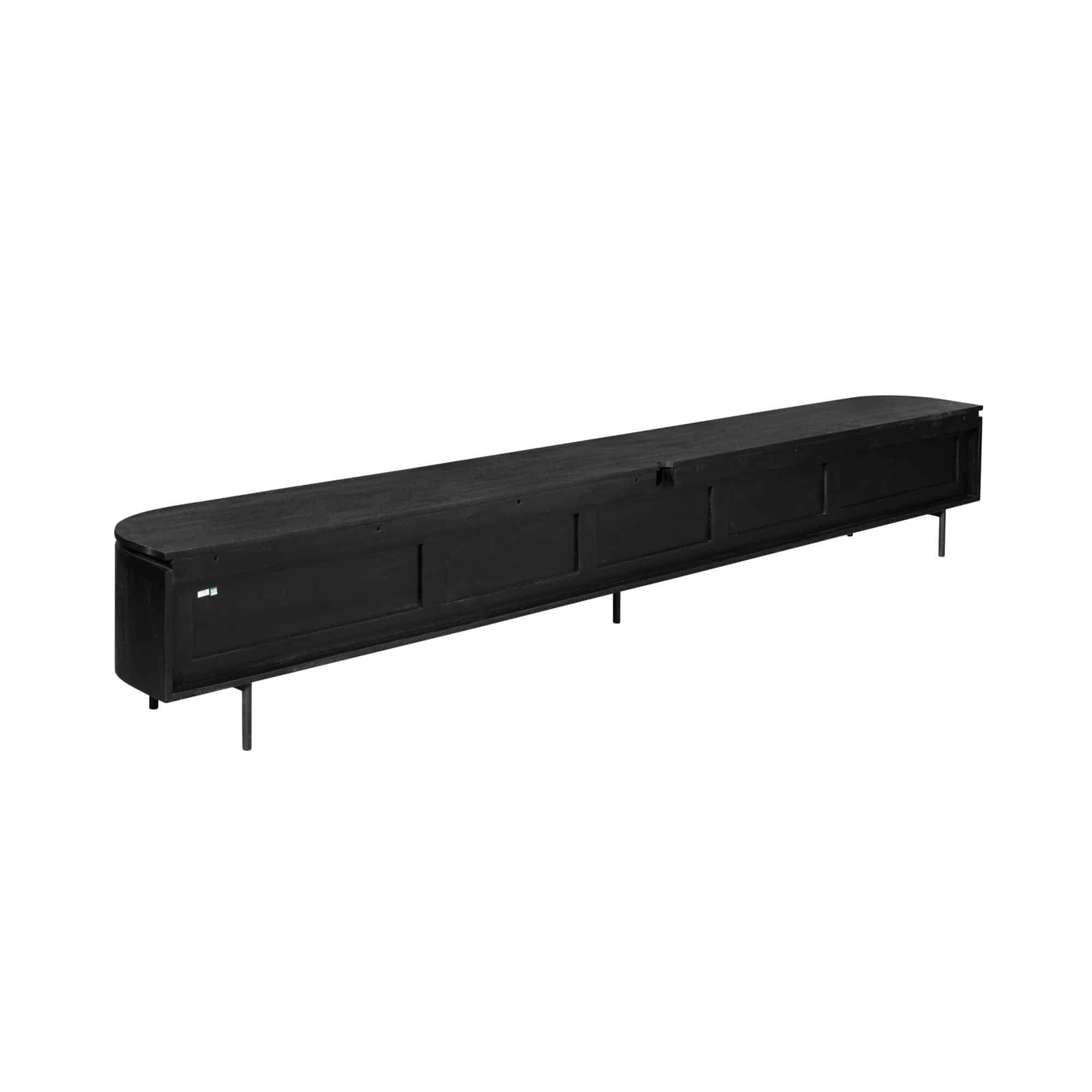 Starfurn tv meubel Excellent zwart 280x35x30 cm mangohout