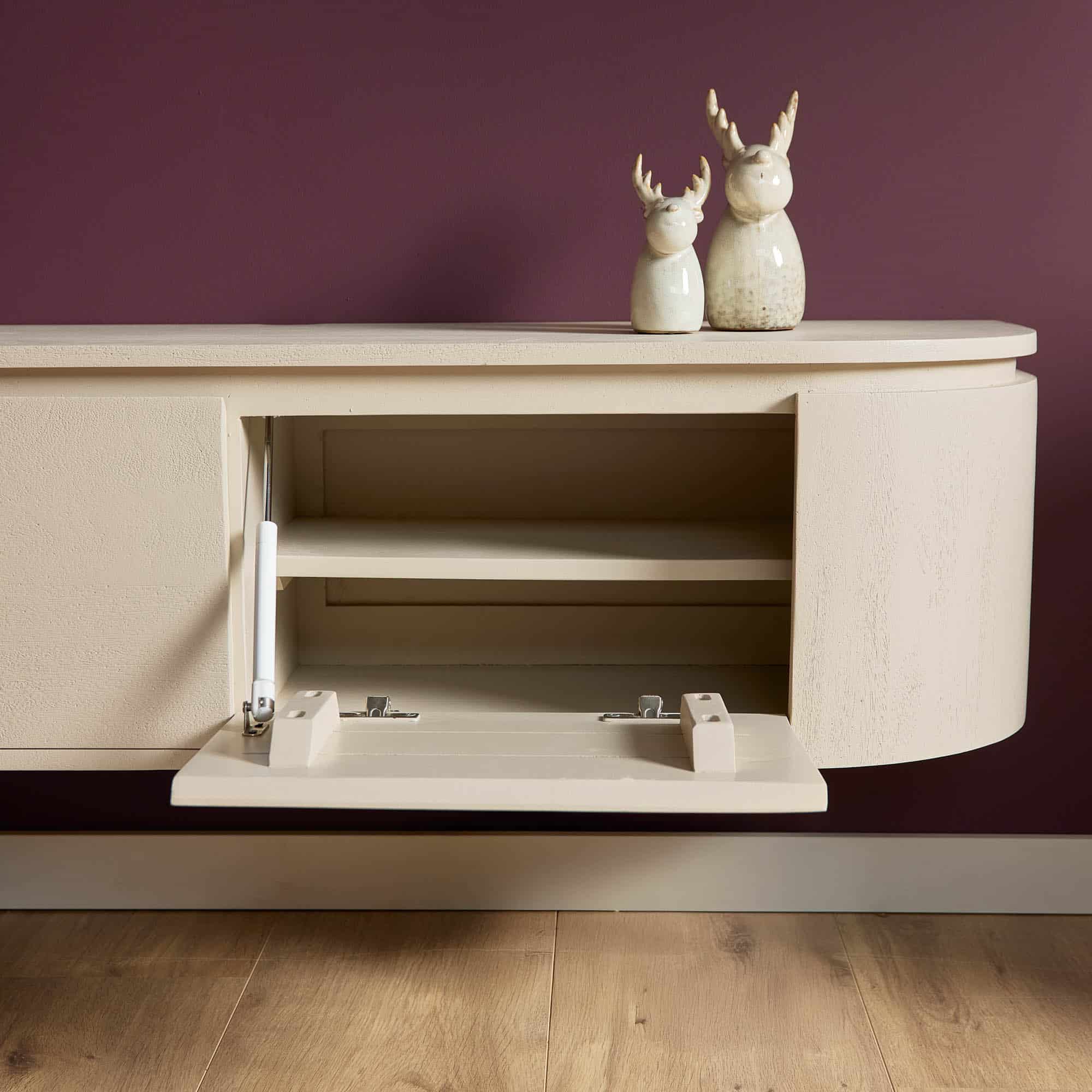 Starfurn tv meubel Excellent zand 240x35x45 cm mangohout