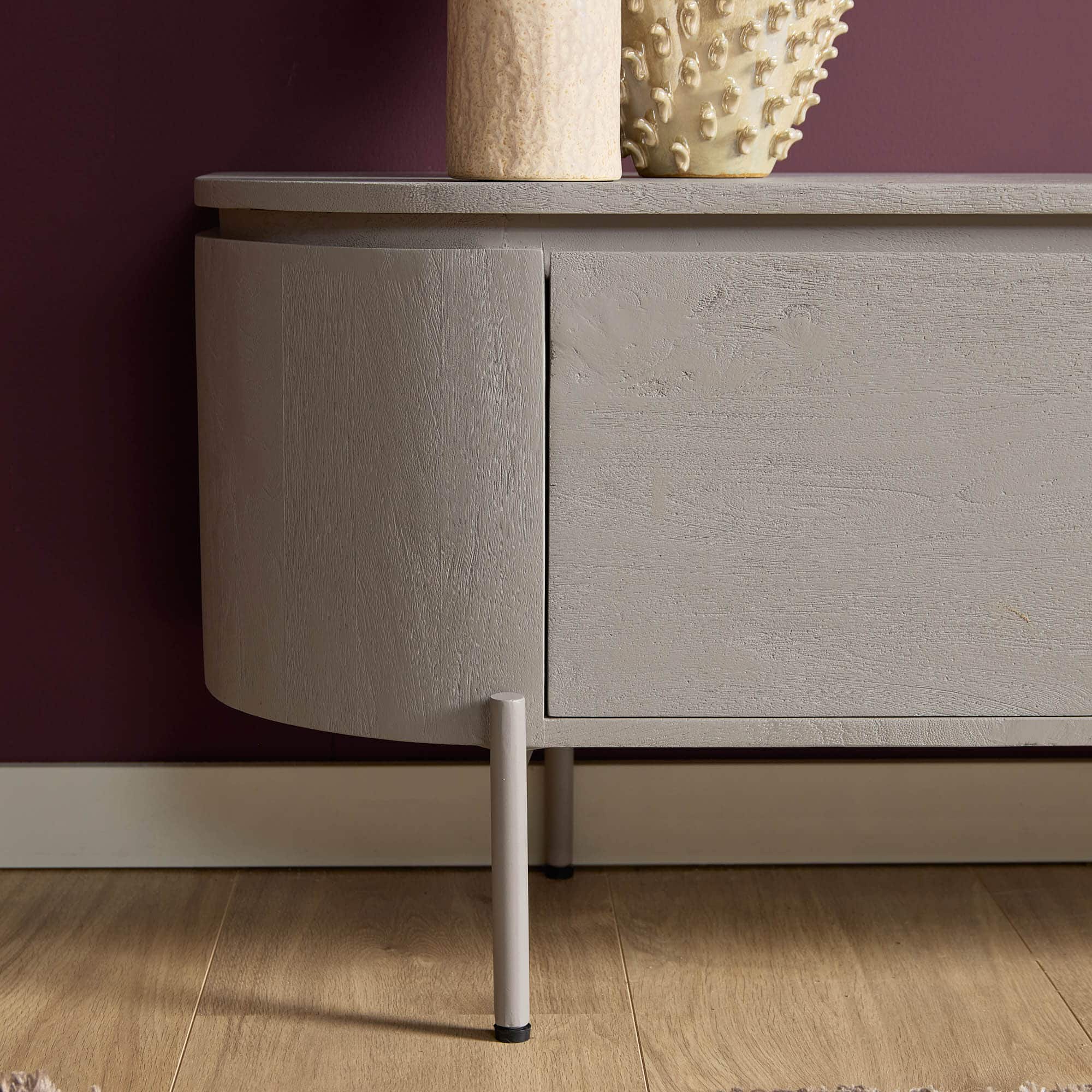 Starfurn tv meubel Excellent taupe 200x35x30 cm mangohout