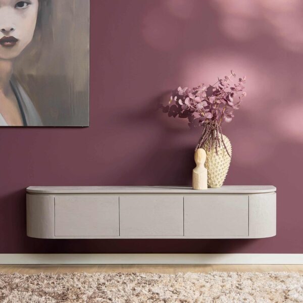 Starfurn tv meubel Excellent taupe 160x35x45 cm mangohout