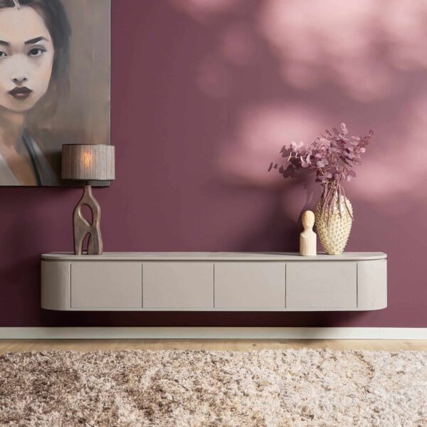 Starfurn tv meubel Excellent taupe 200x35x30 cm mangohout