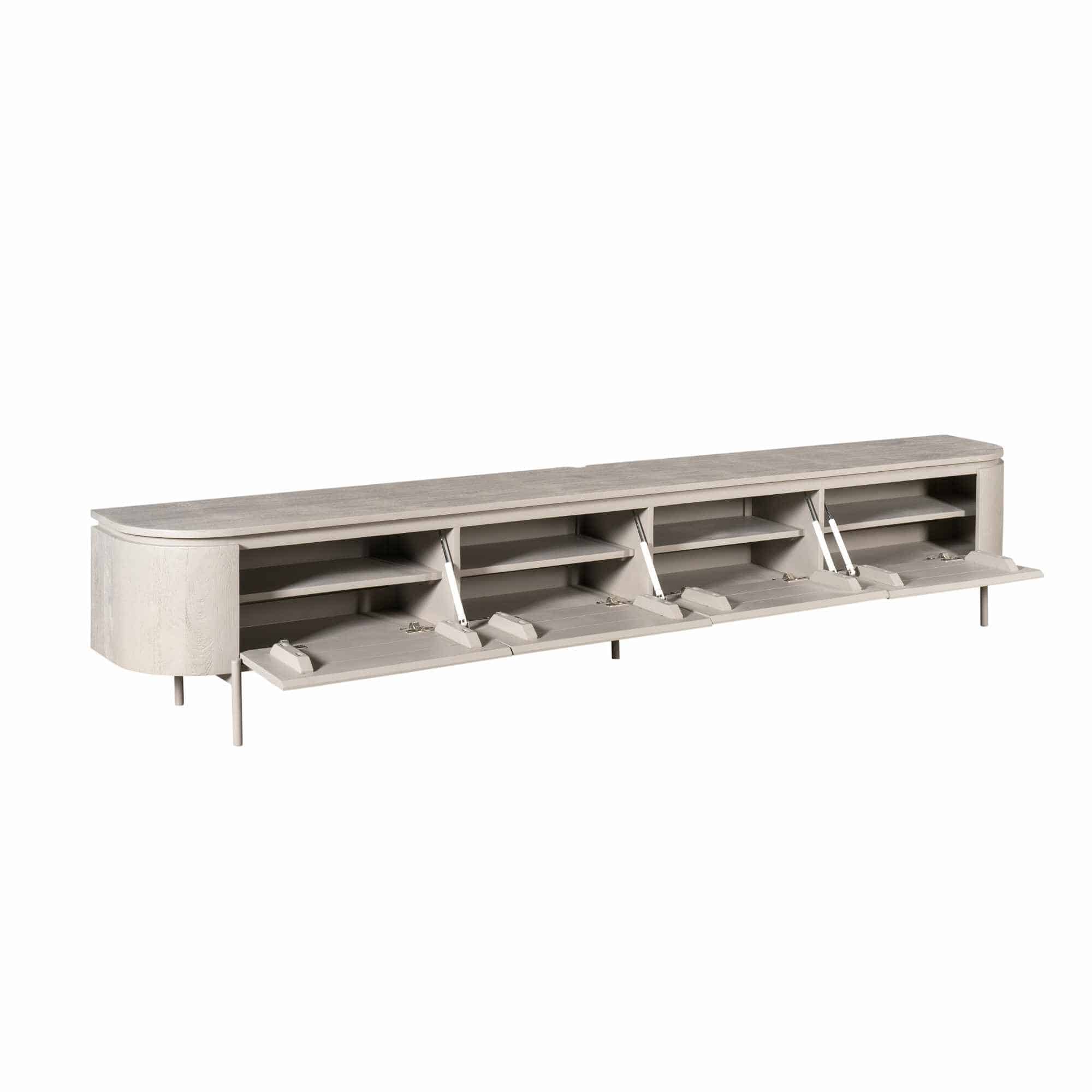 Starfurn tv meubel Excellent taupe 280x35x30 cm mangohout