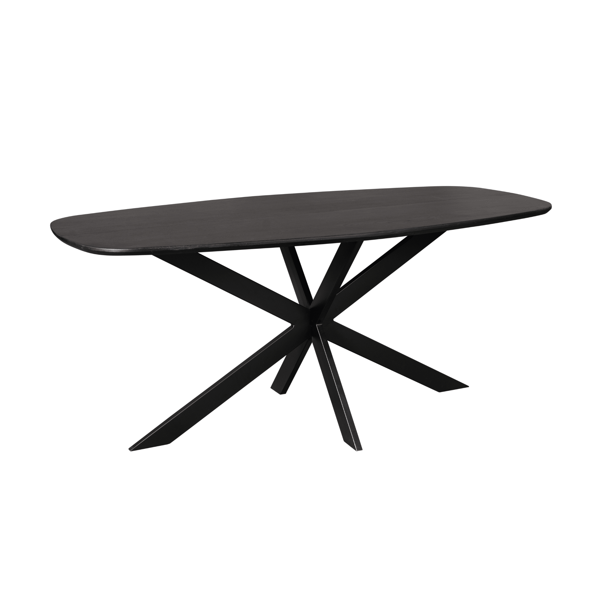 Starfurn Eiken eettafel Ferris | Deens Ovaal 180 cm | Zwart