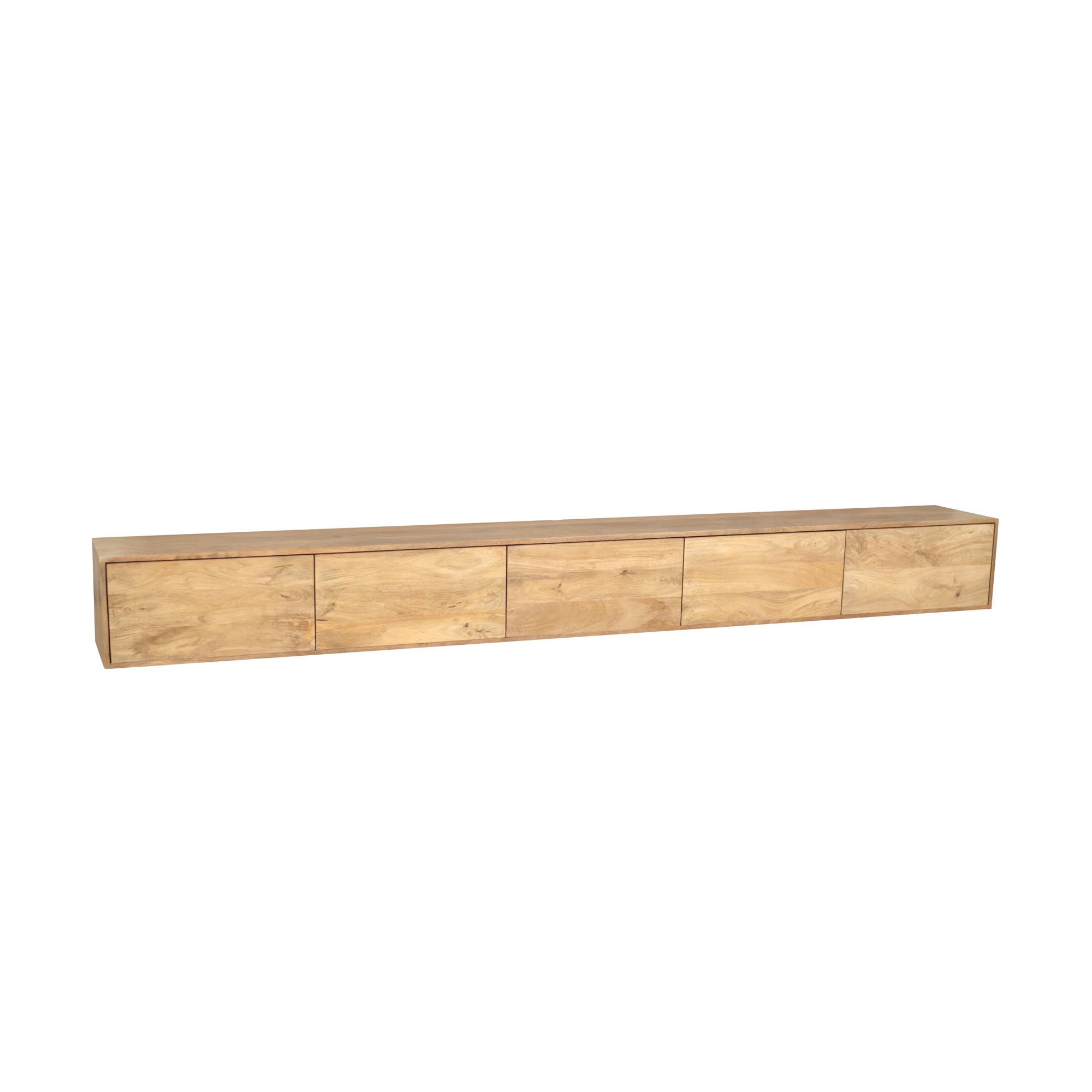Starfurn Zwevend tv meubel Vision Licht Mangohout 280 cm