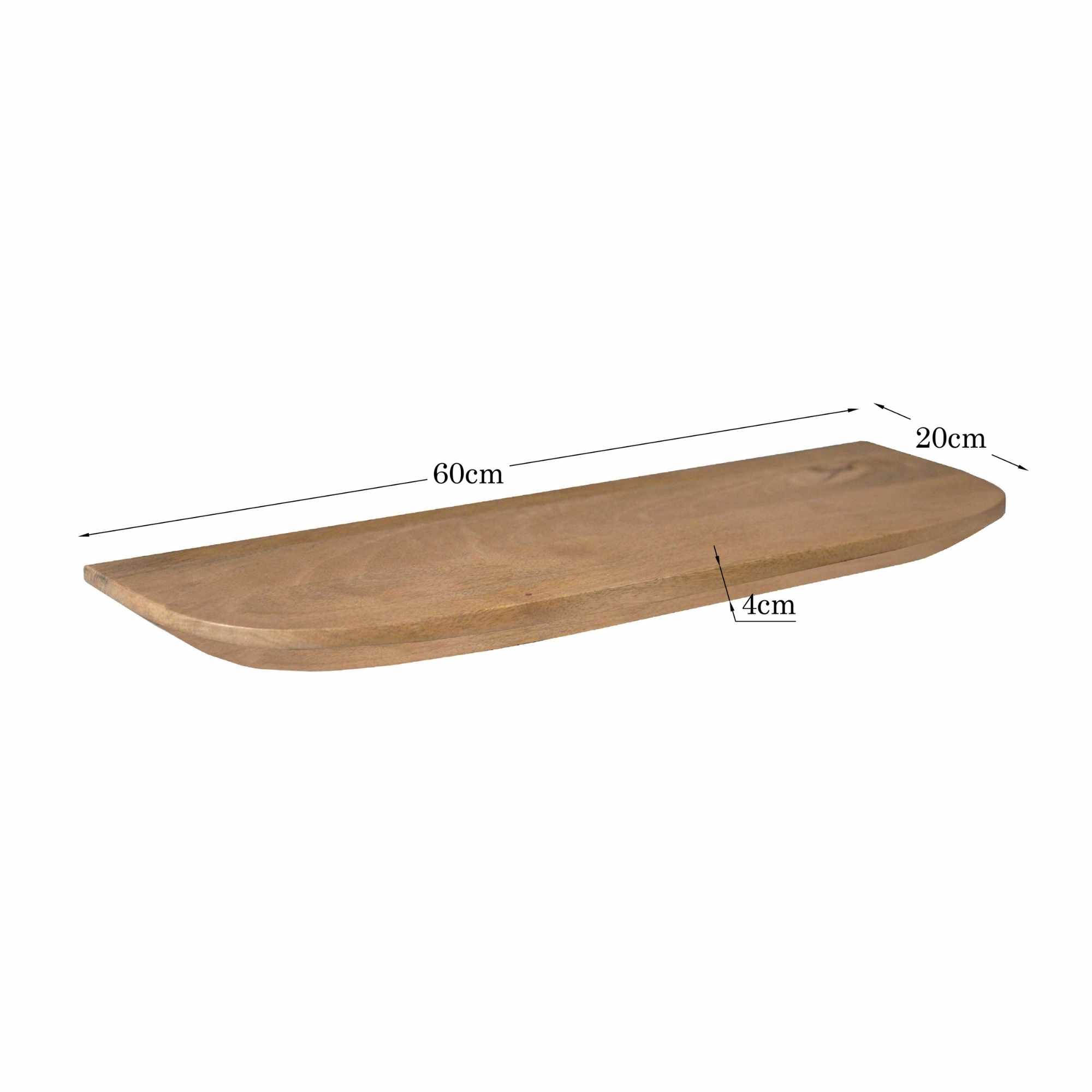 Starfurn Wandplank Gusta Set van 3 Naturel Mangohout 60 cm