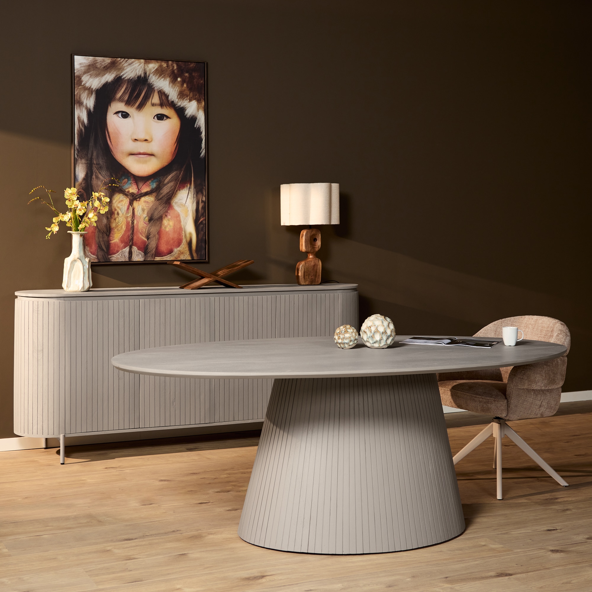 Starfurn Eettafel Solana | 240 cm | Ovaal | Taupe