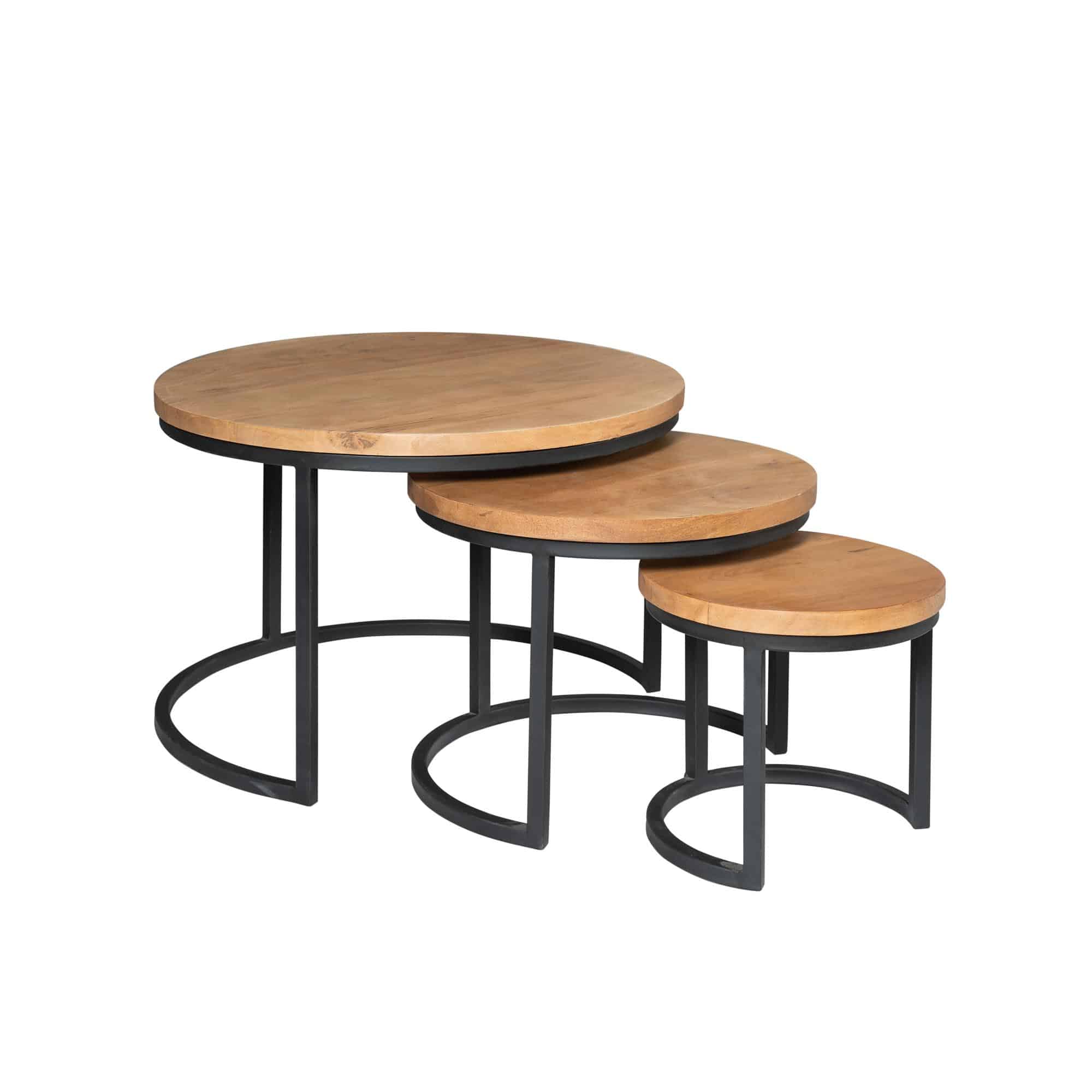 Starfurn Salontafel set Dakota Naturel Mangohout 70 cm