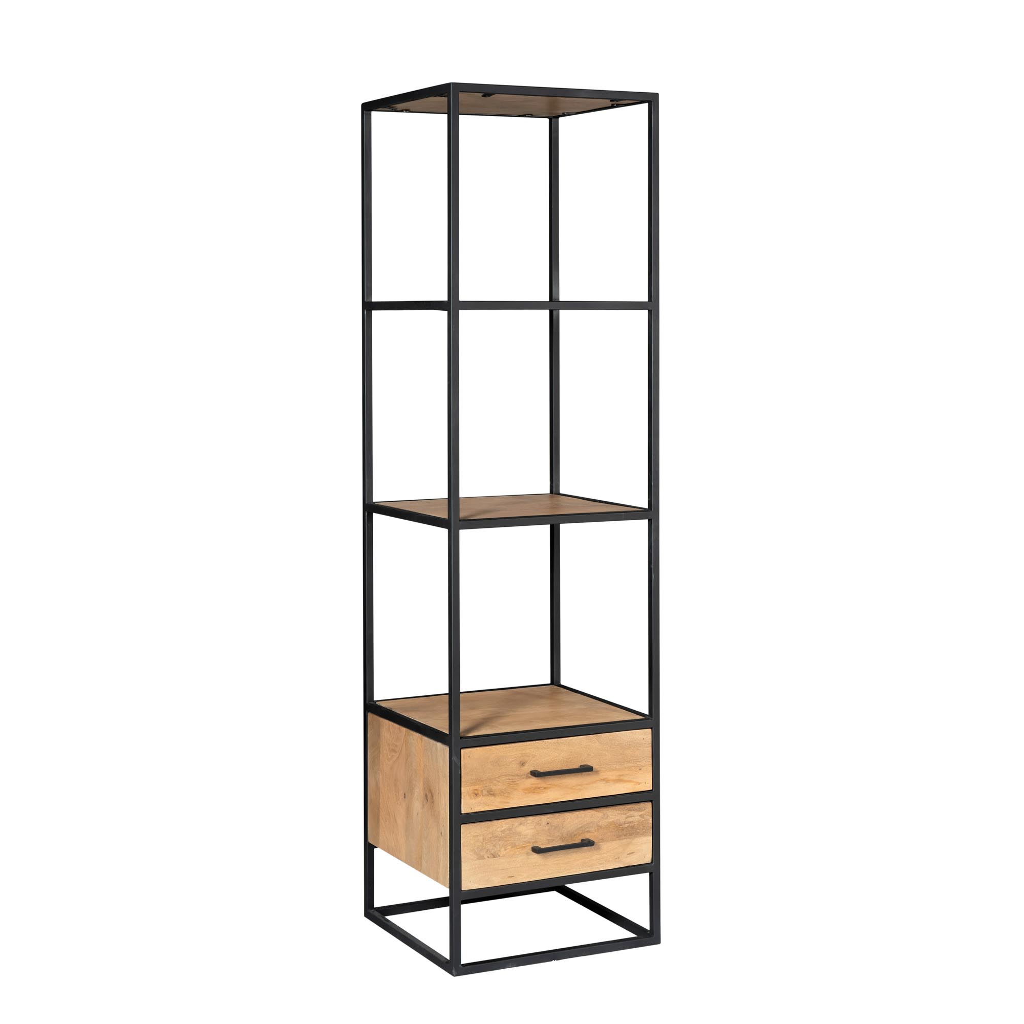 Starfurn Boekenkast Dakota met lades Naturel Mangohout 55 cm