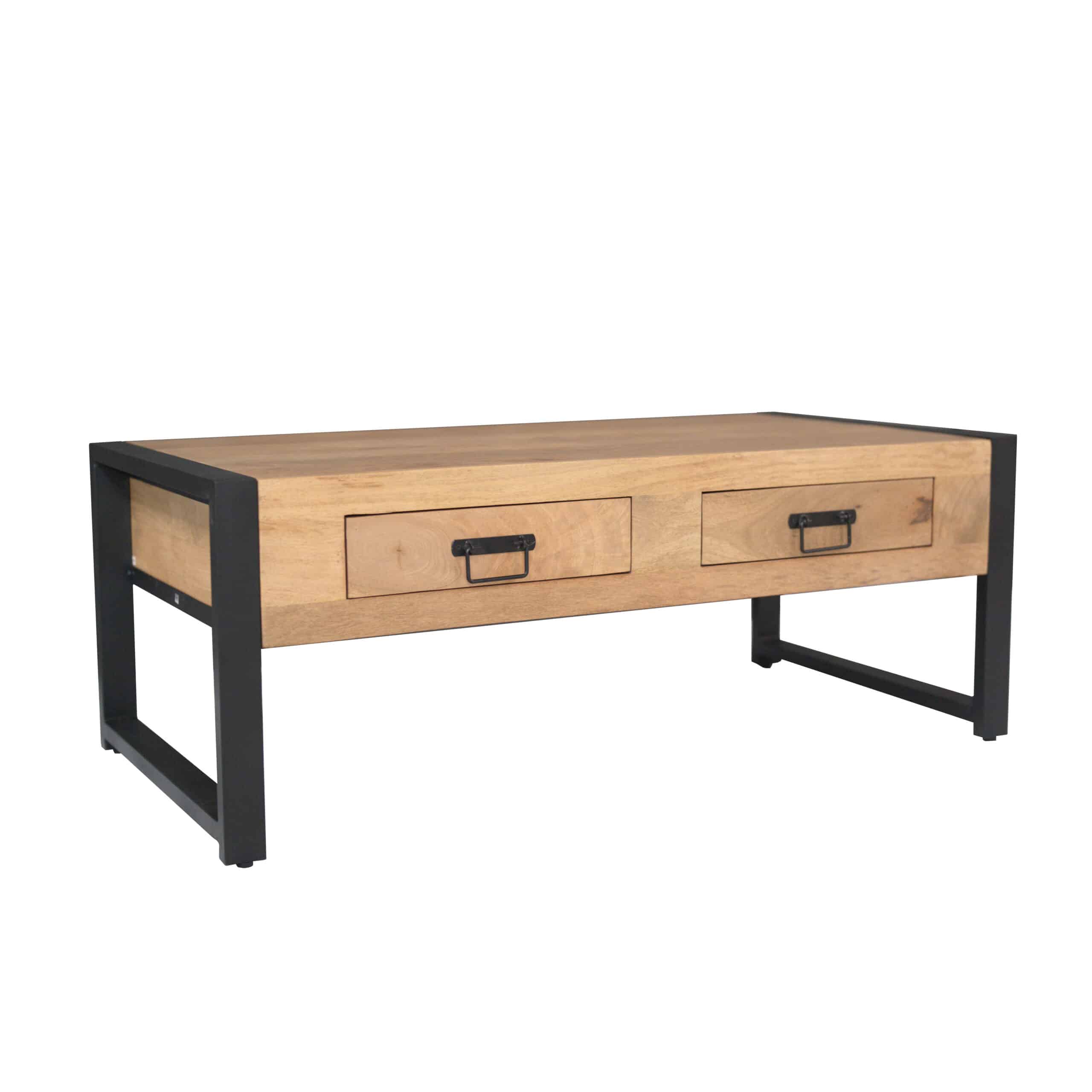Starfurn Salontafel Britt met twee lades Naturel Mangohout 120 cm