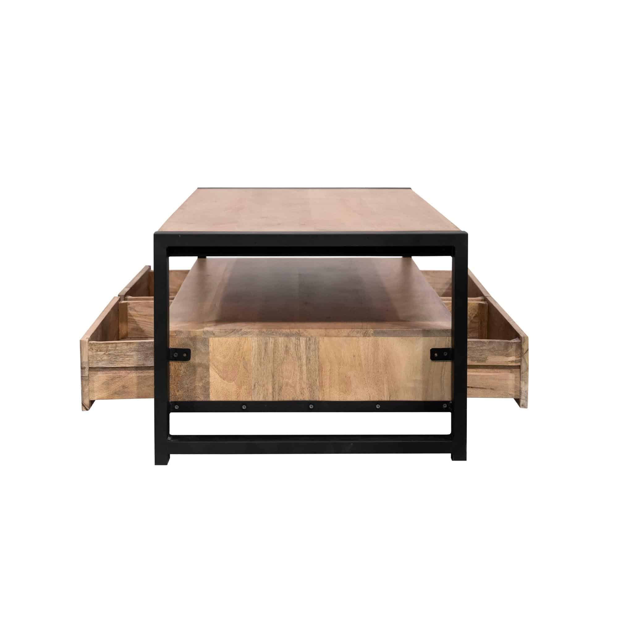 Starfurn Salontafel Britt met vier lades Naturel Mangohout 120 cm