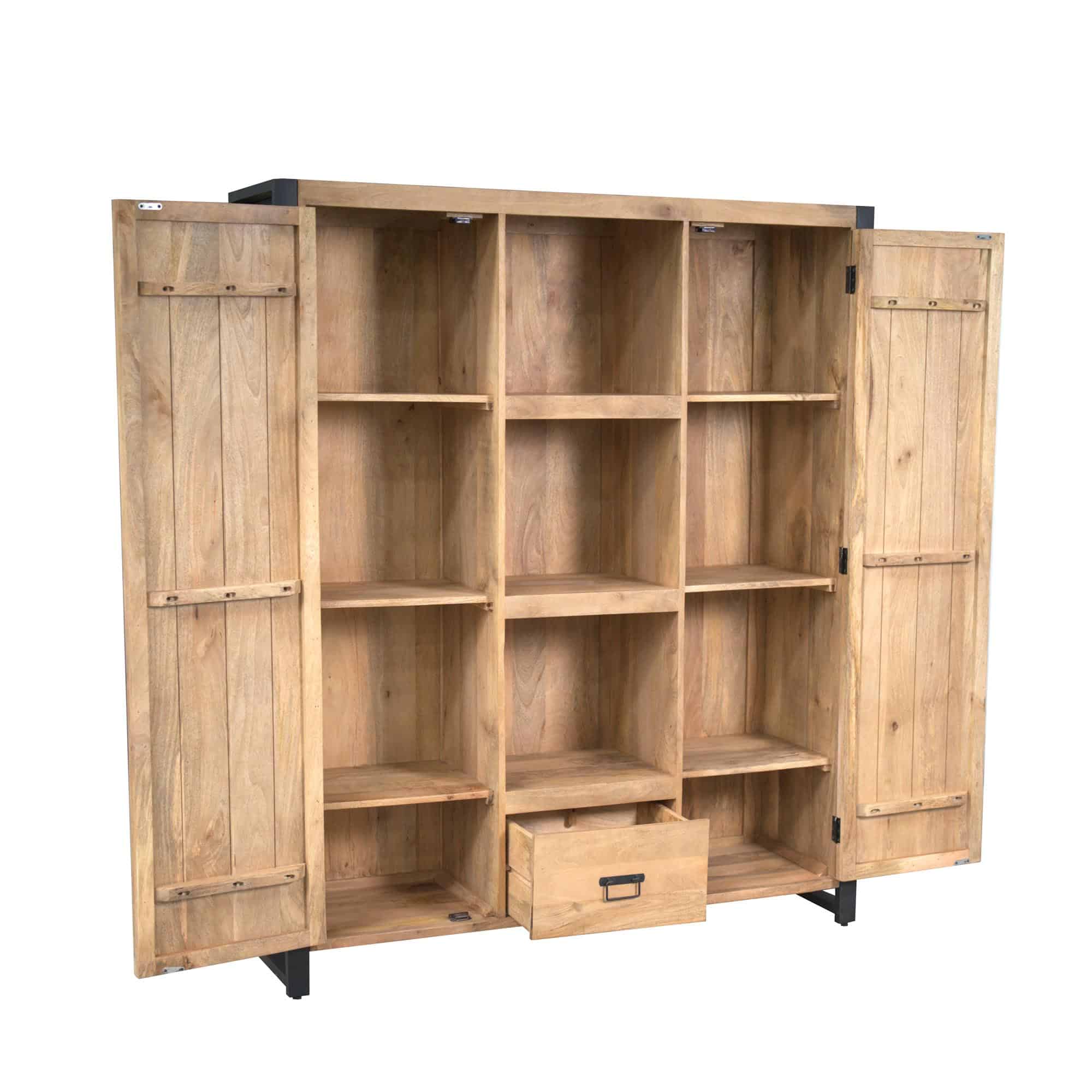 Starfurn Boekenkast Britt Naturel Mangohout 150 cm