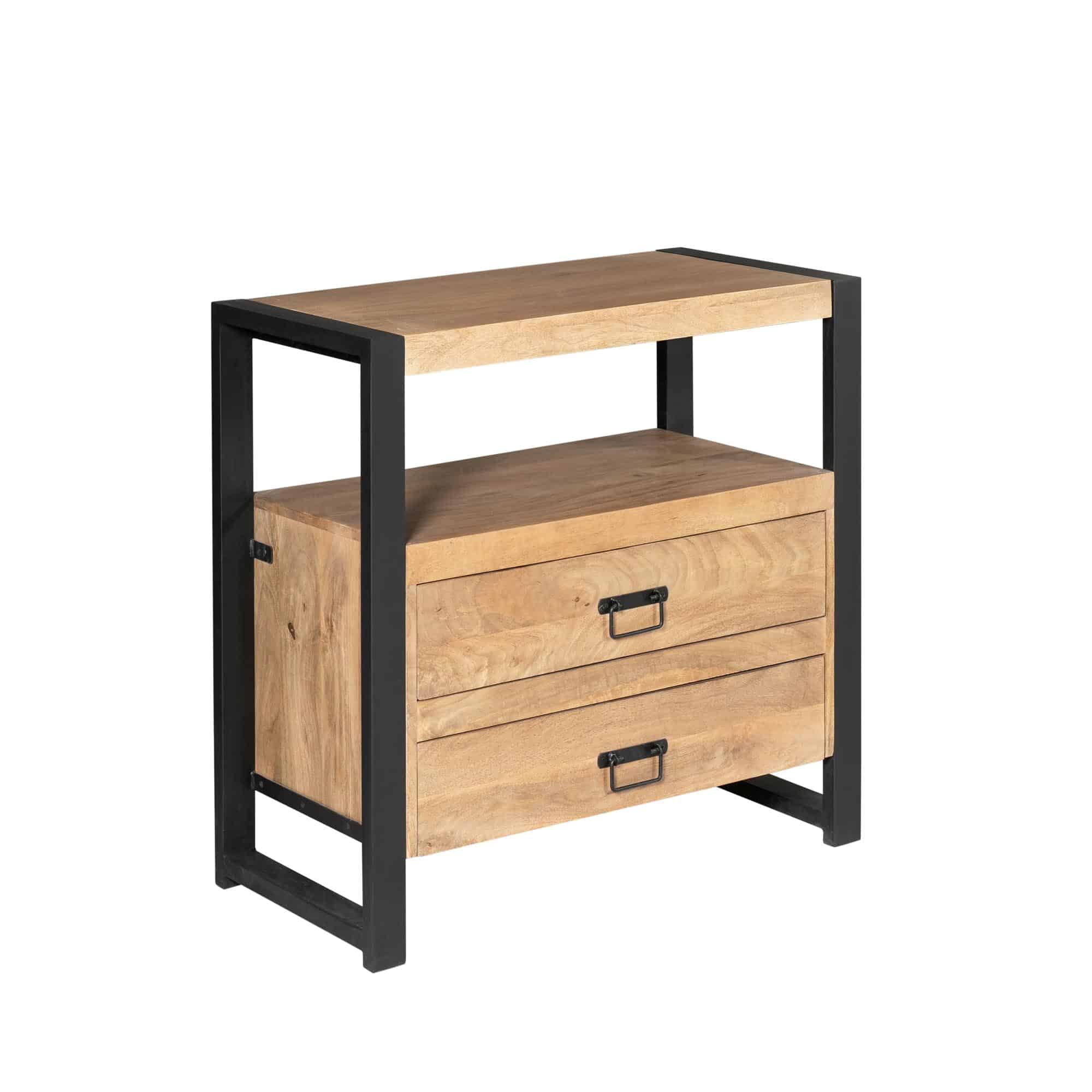 Starfurn Ladenkast Britt Naturel 2 lades Mangohout 80 cm