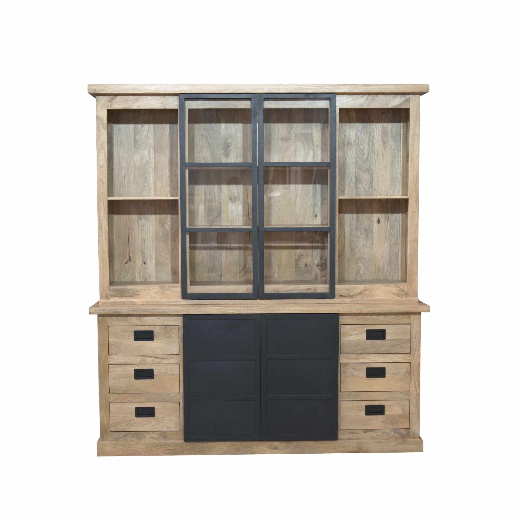 Starfurn Vitrinekast Noa Naturel Mangohout 200 cm