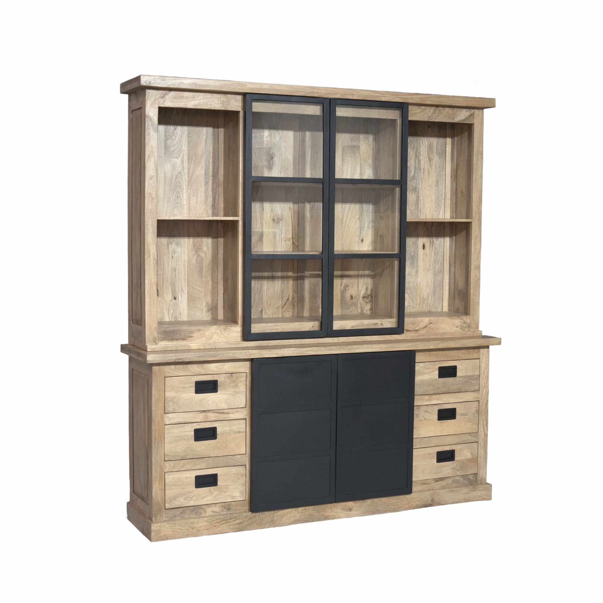 Starfurn Vitrinekast Noa Naturel Mangohout 200 cm