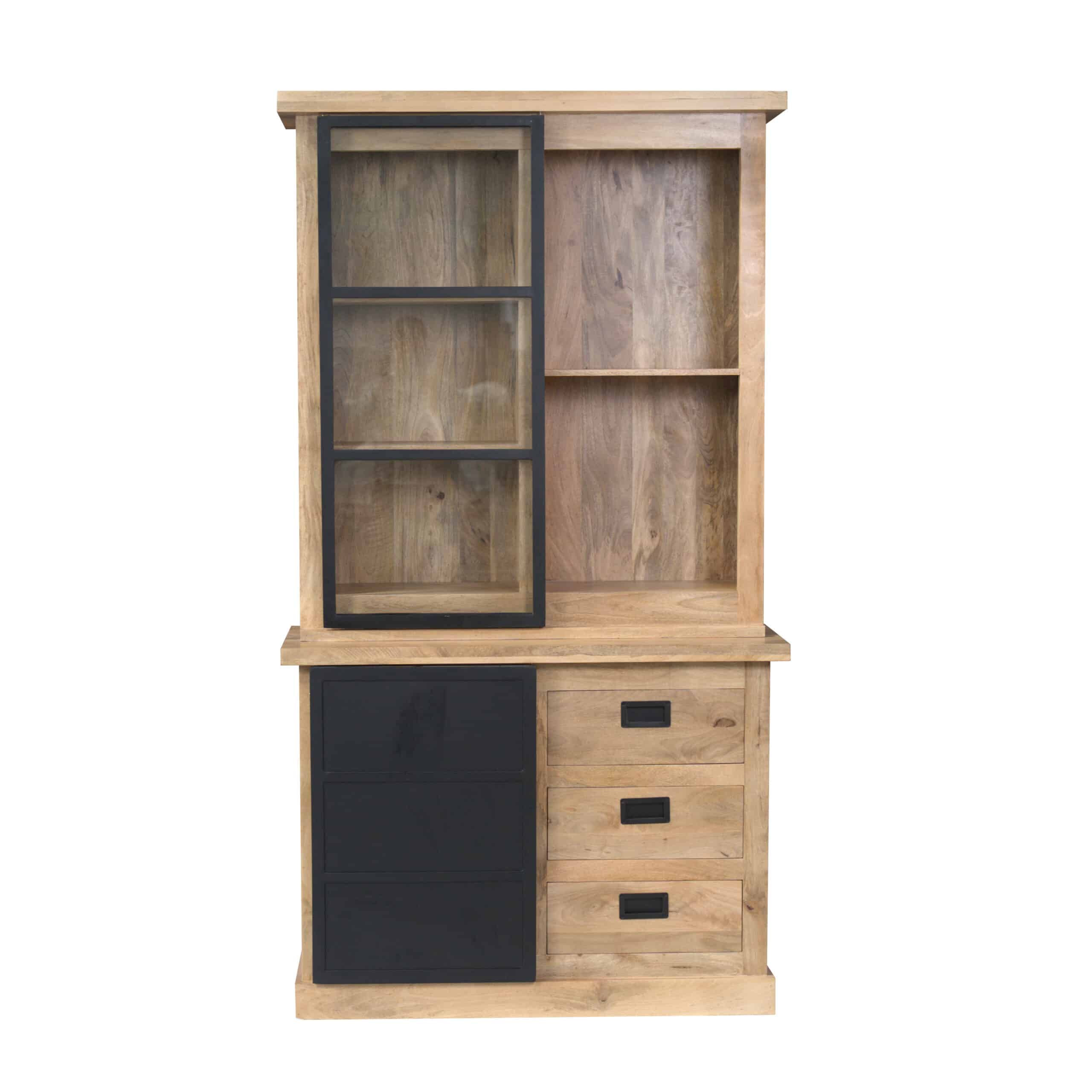 Starfurn Vitrinekast Noa Naturel Mangohout 120 cm