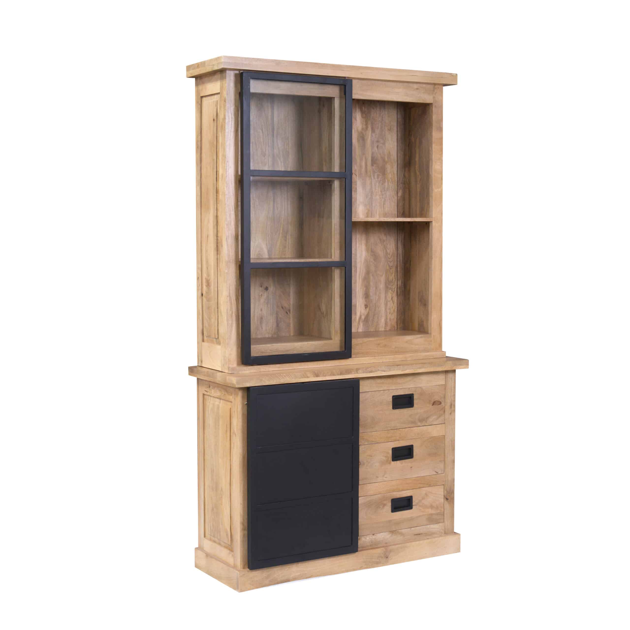 Starfurn Vitrinekast Noa Naturel Mangohout 120 cm