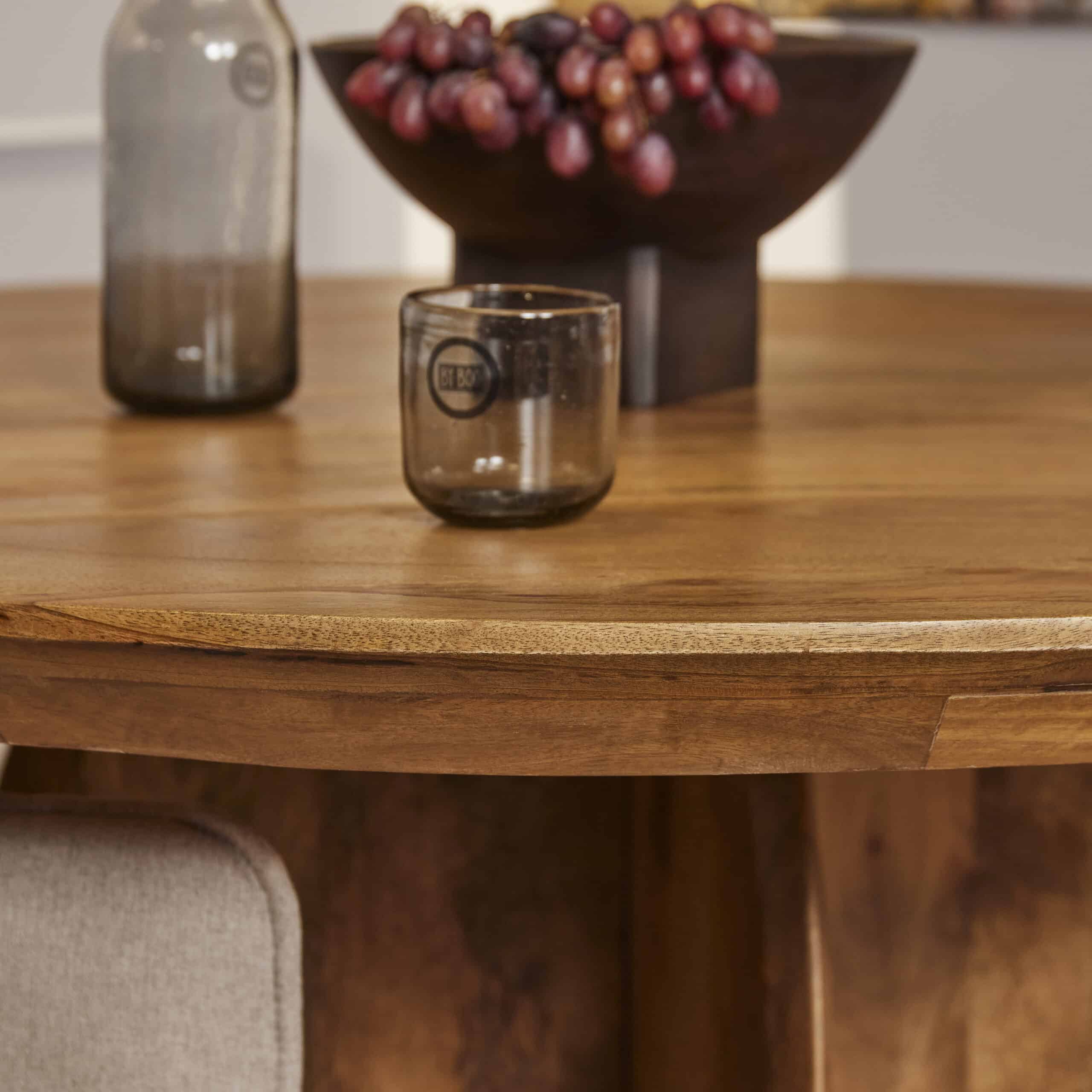 Starfurn Ronde eettafel Tense Naturel Mangohout 150 cm