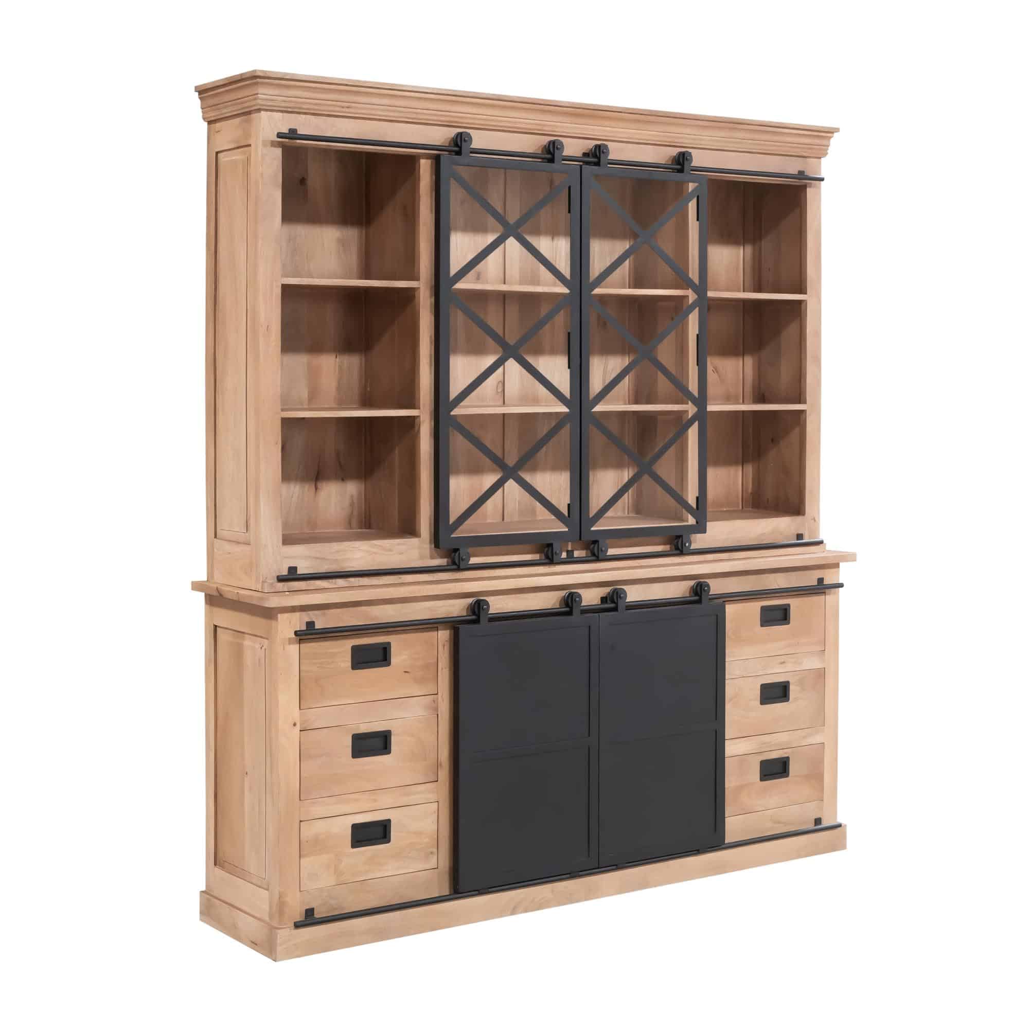 Starfurn Vitrinekast Fresno Naturel Mangohout 200 cm