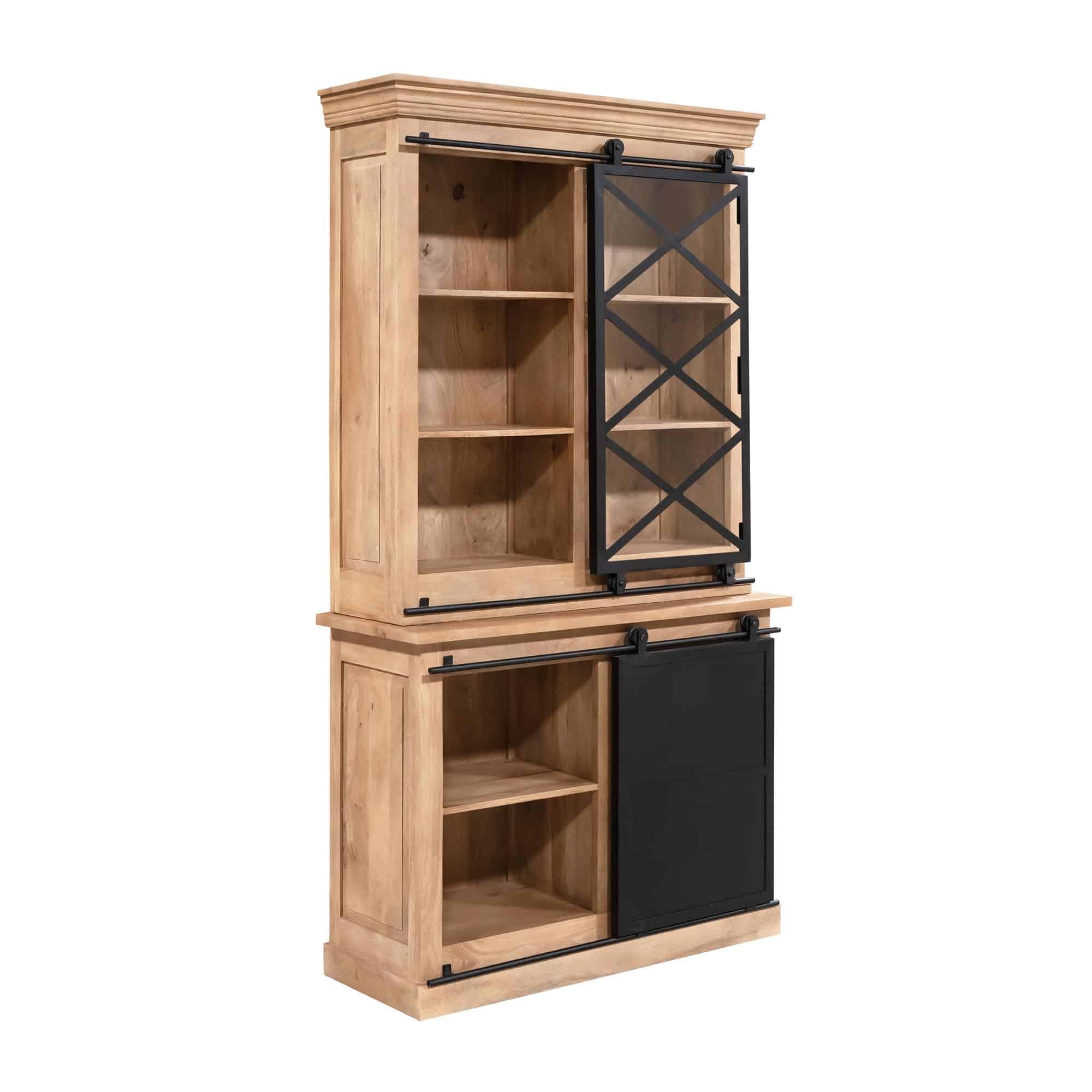 Starfurn Vitrinekast Fresno Naturel Mangohout 120 cm