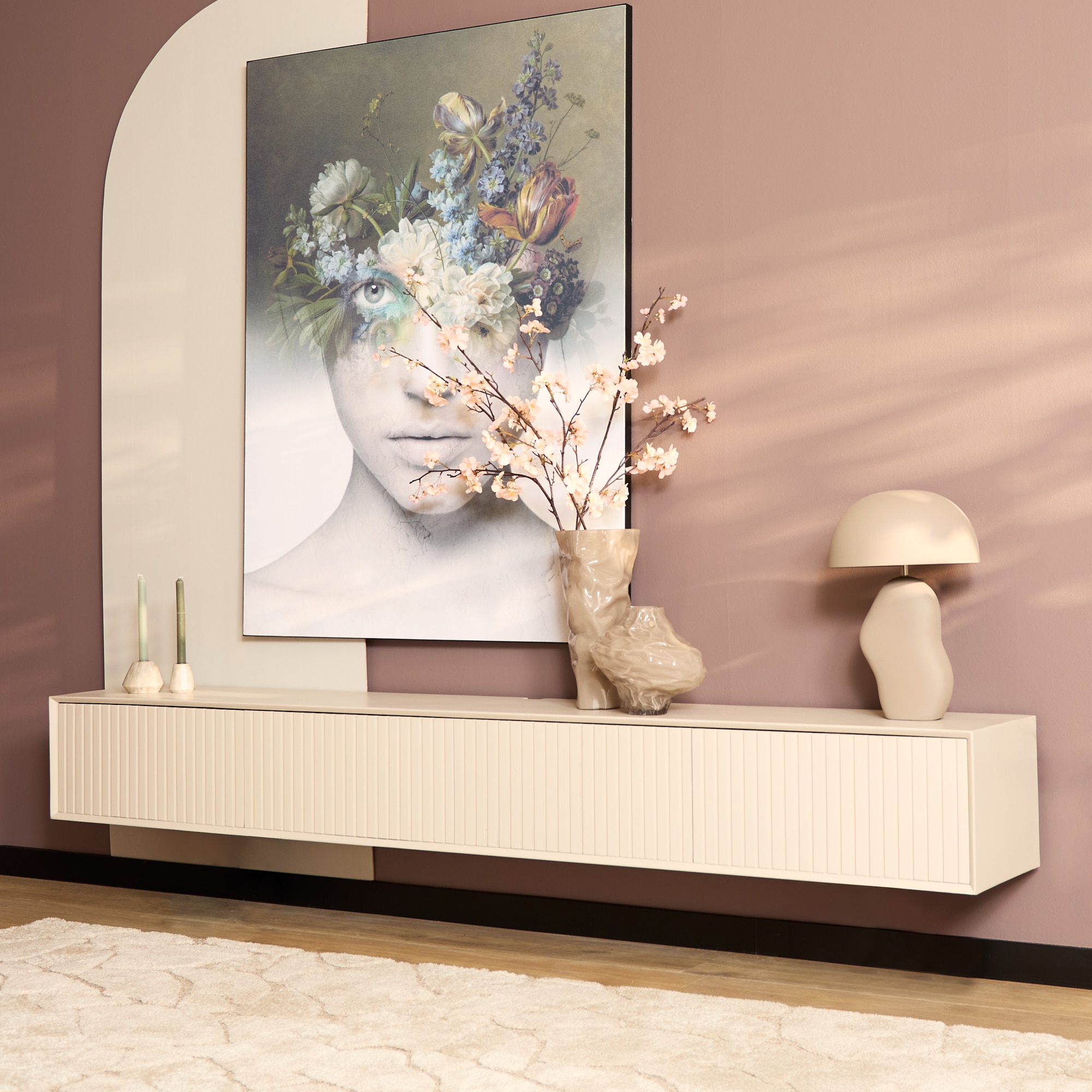 Starfurn Zwevend tv meubel Madison Sand | 240 cm