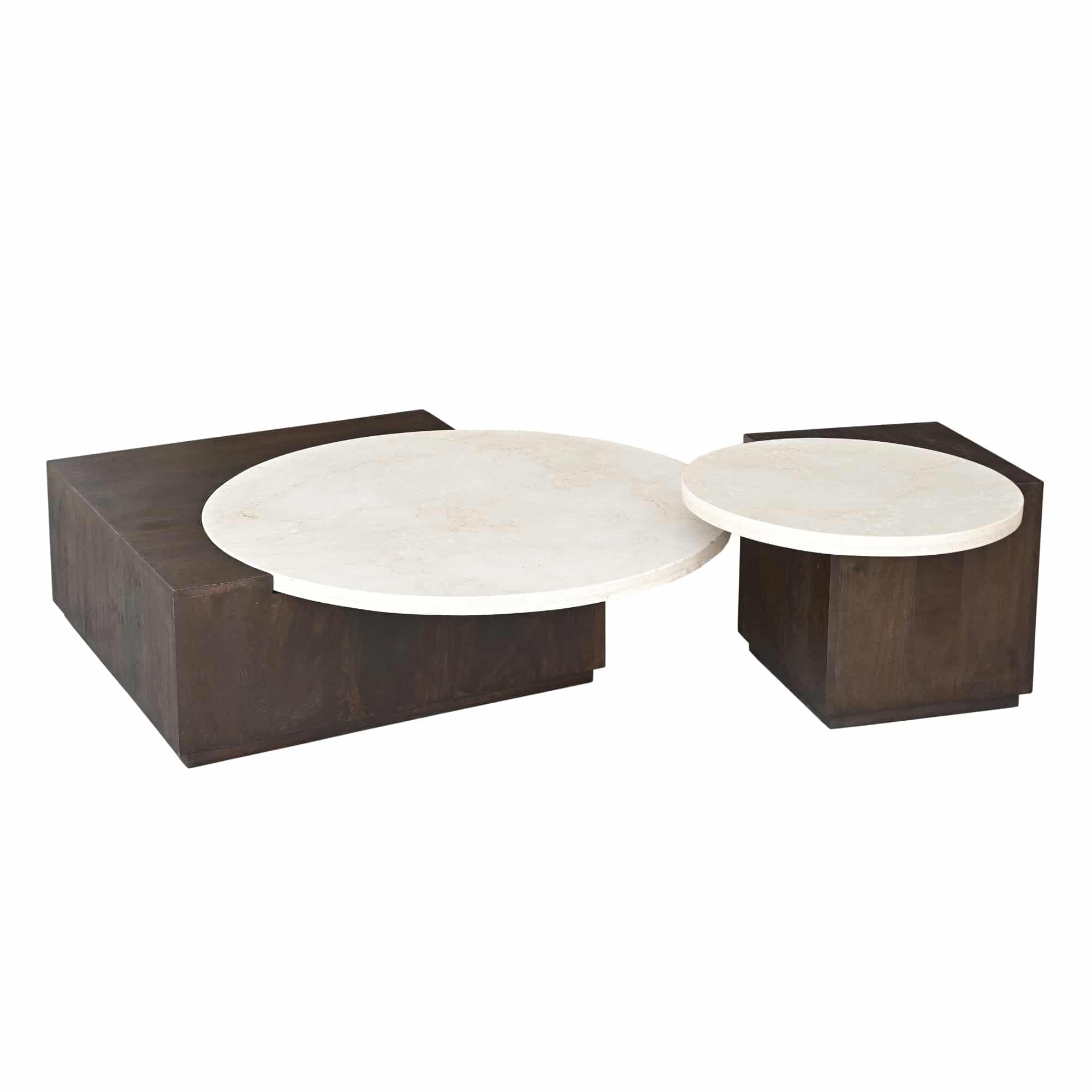 Starfurn Bijzettafel Numa Bruin marmer 60 cm