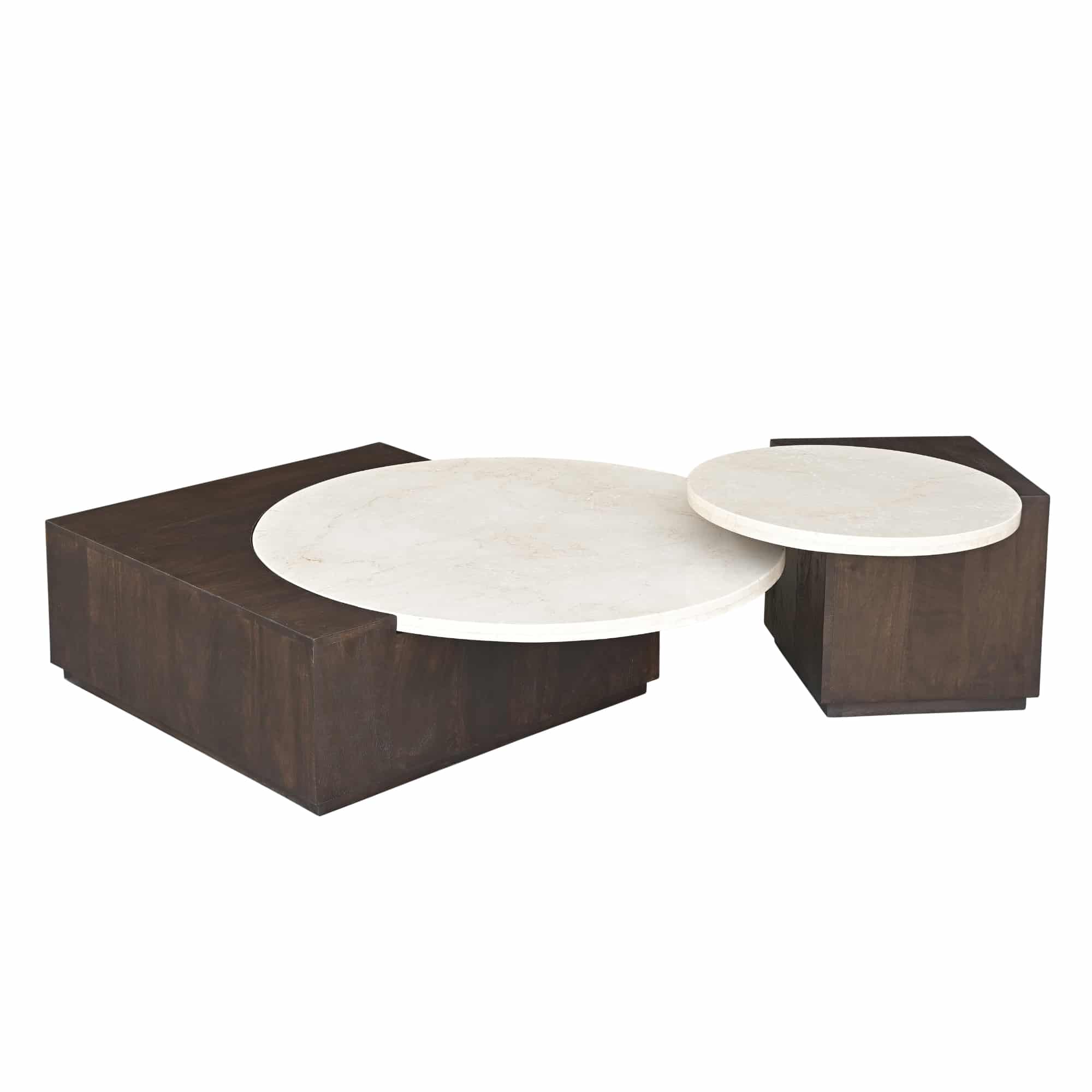 Starfurn Bijzettafel Numa Bruin marmer 60 cm