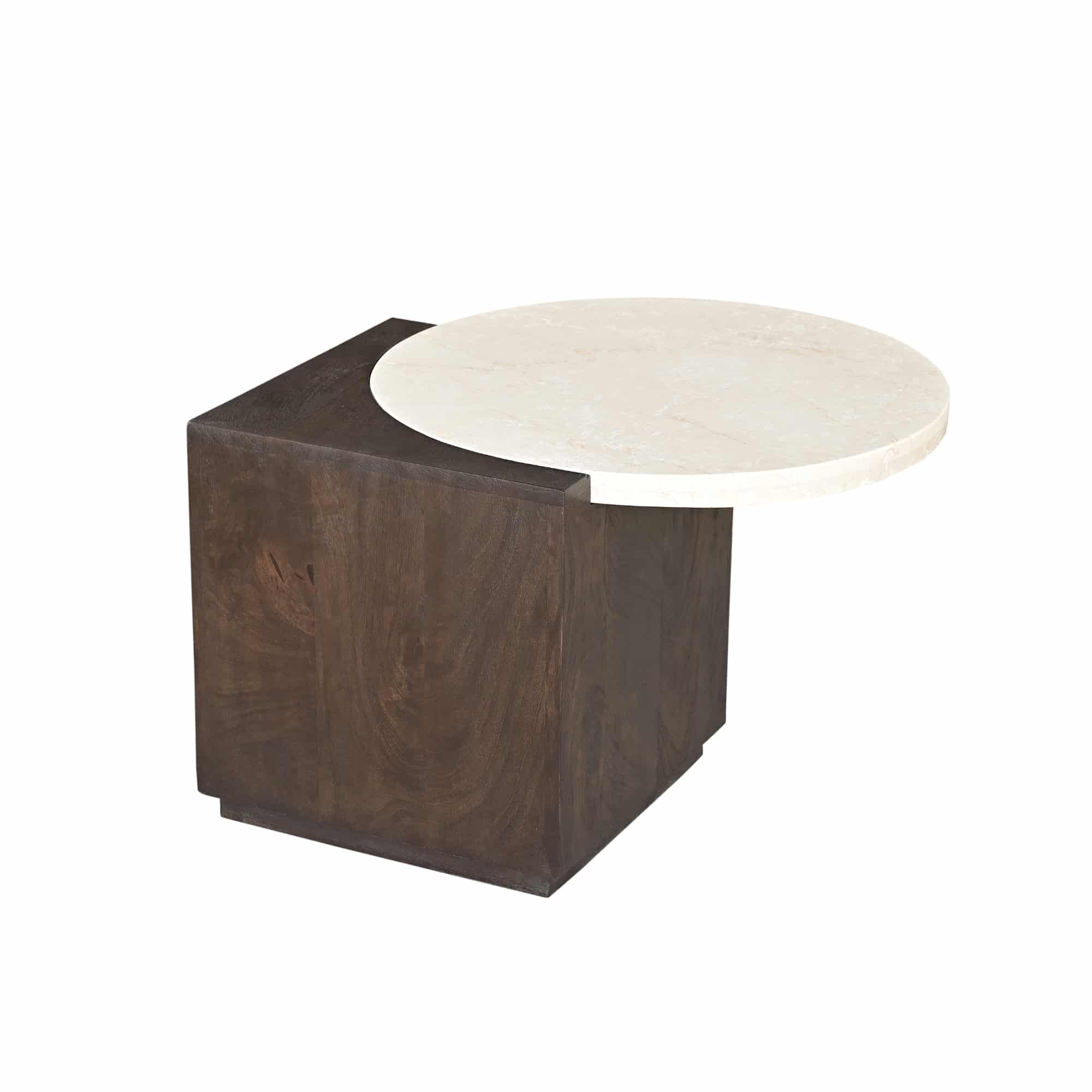 Starfurn Bijzettafel Numa Bruin marmer 60 cm