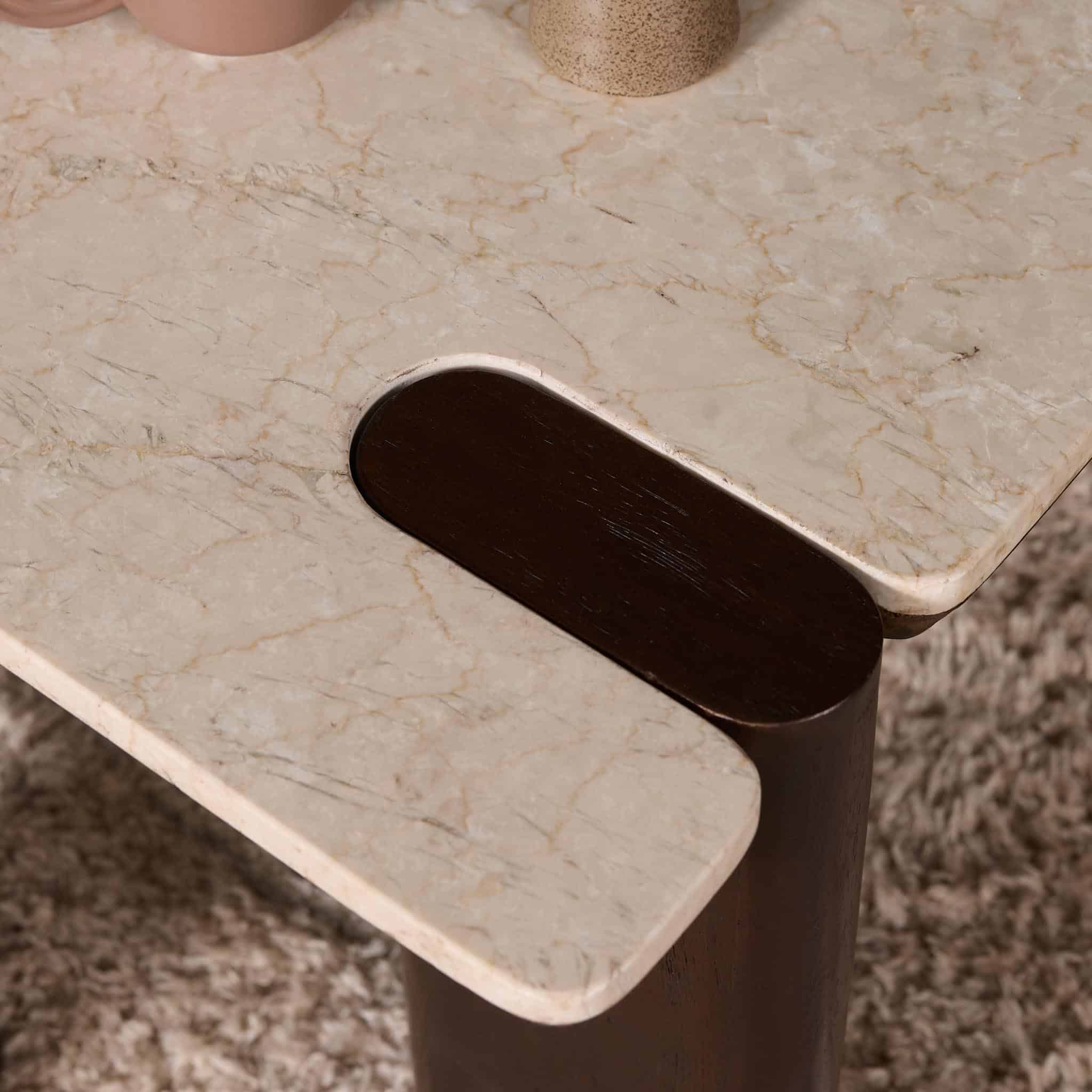 Starfurn Bijzettafel Maeve Bruin Marmer 57 cm
