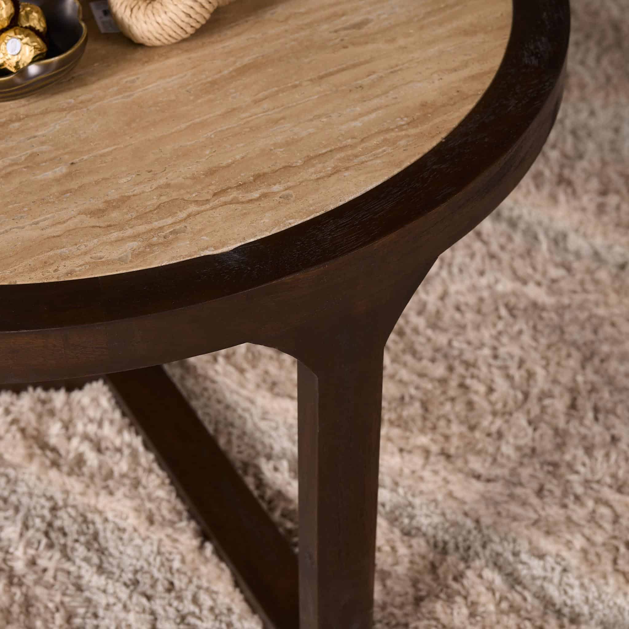 Starfurn Salontafel Morris Bruin Travertin 75 cm