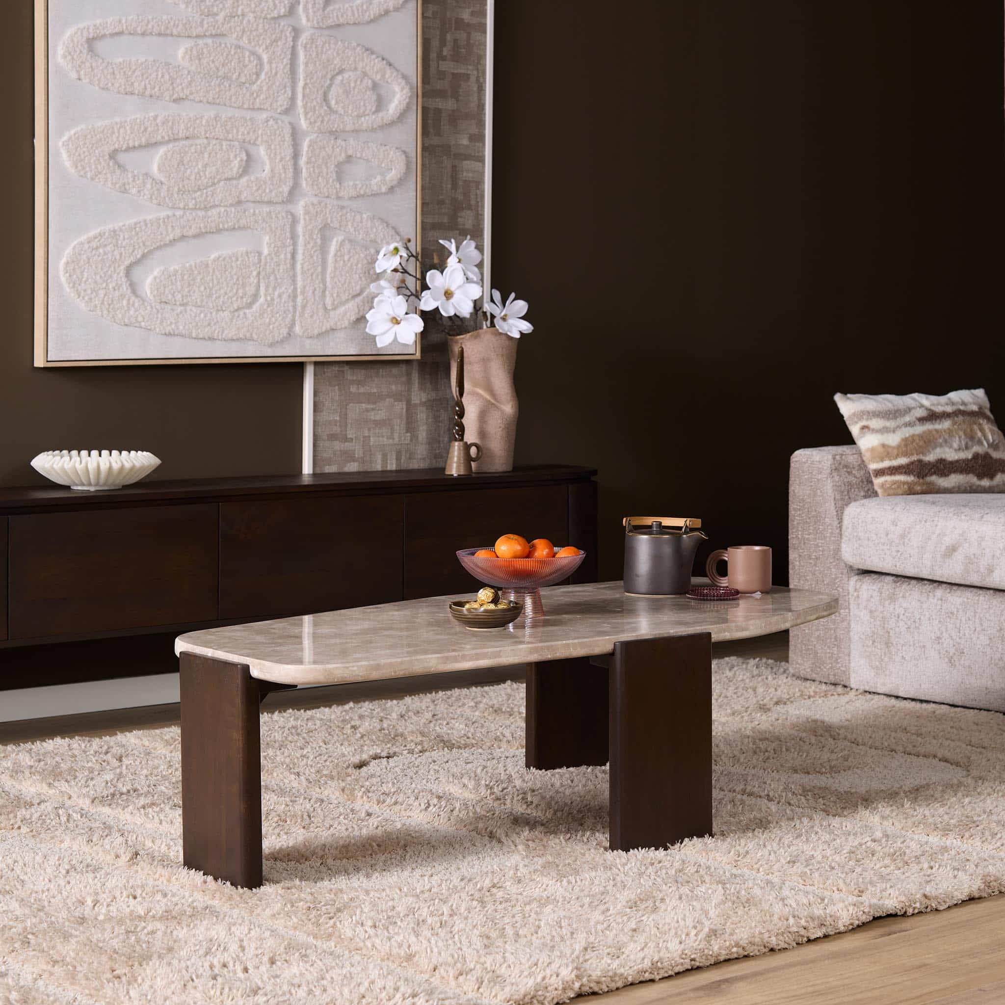 Starfurn Salontafel Silva Bruin Marmer 130 cm