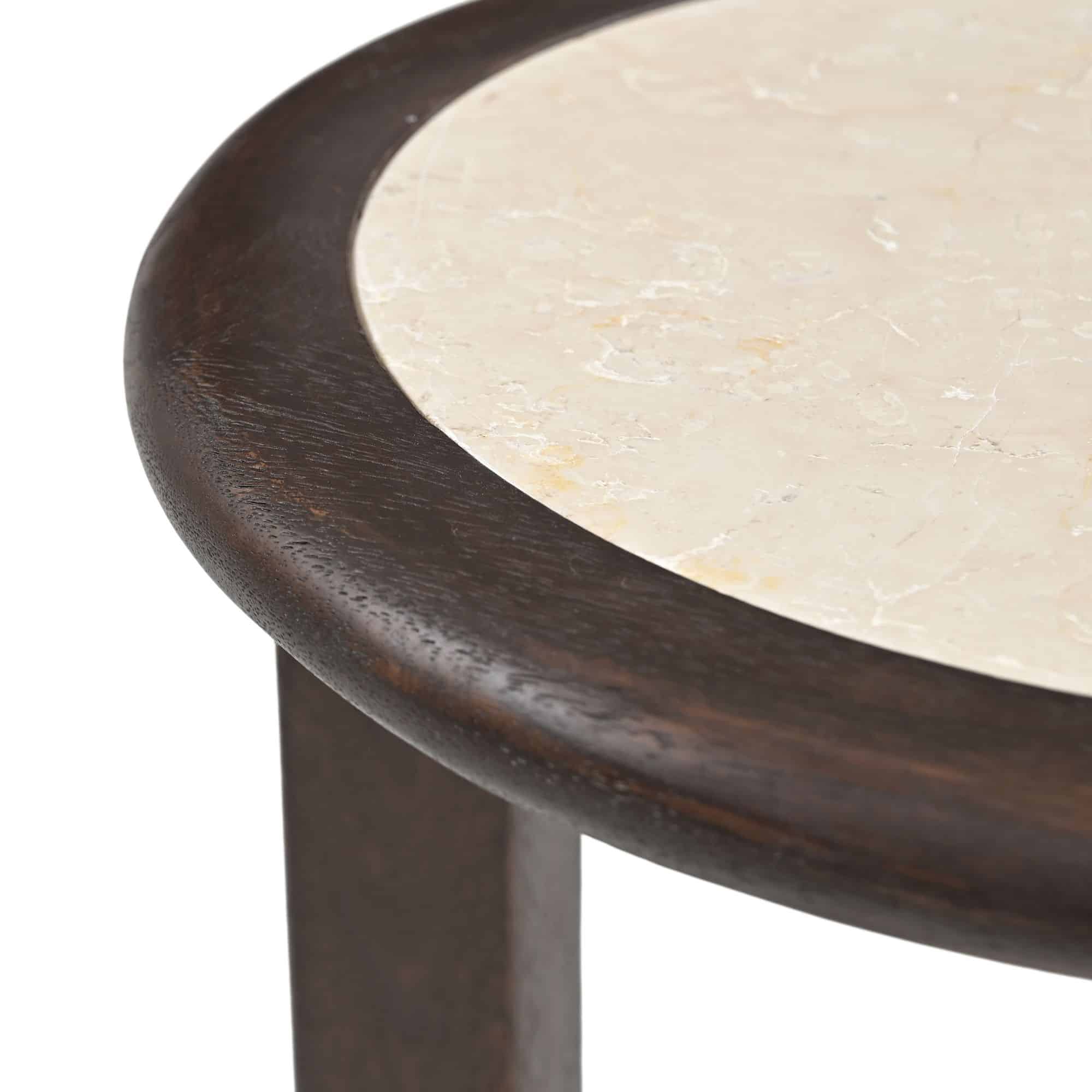 Starfurn Bijzettafel Vinn Bruin Travertin 45 cm