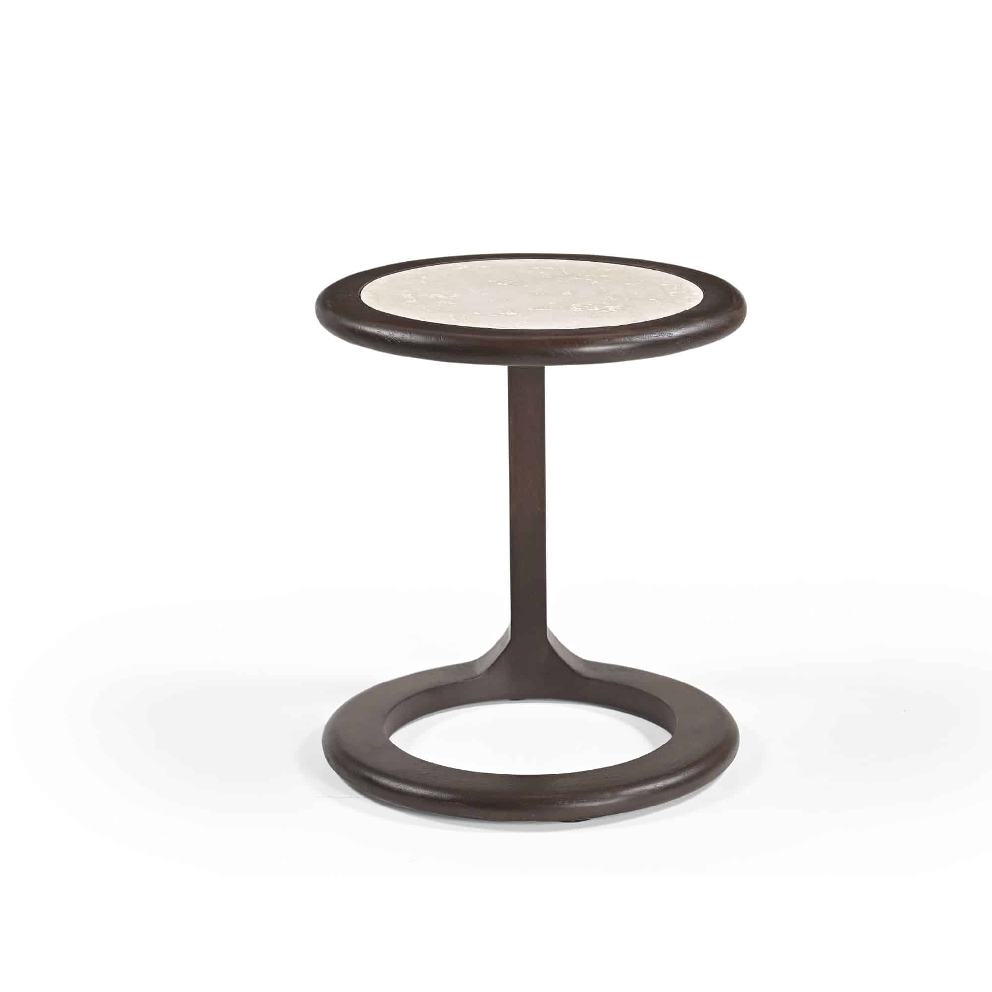 Starfurn Bijzettafel Vinn Bruin Travertin 45 cm