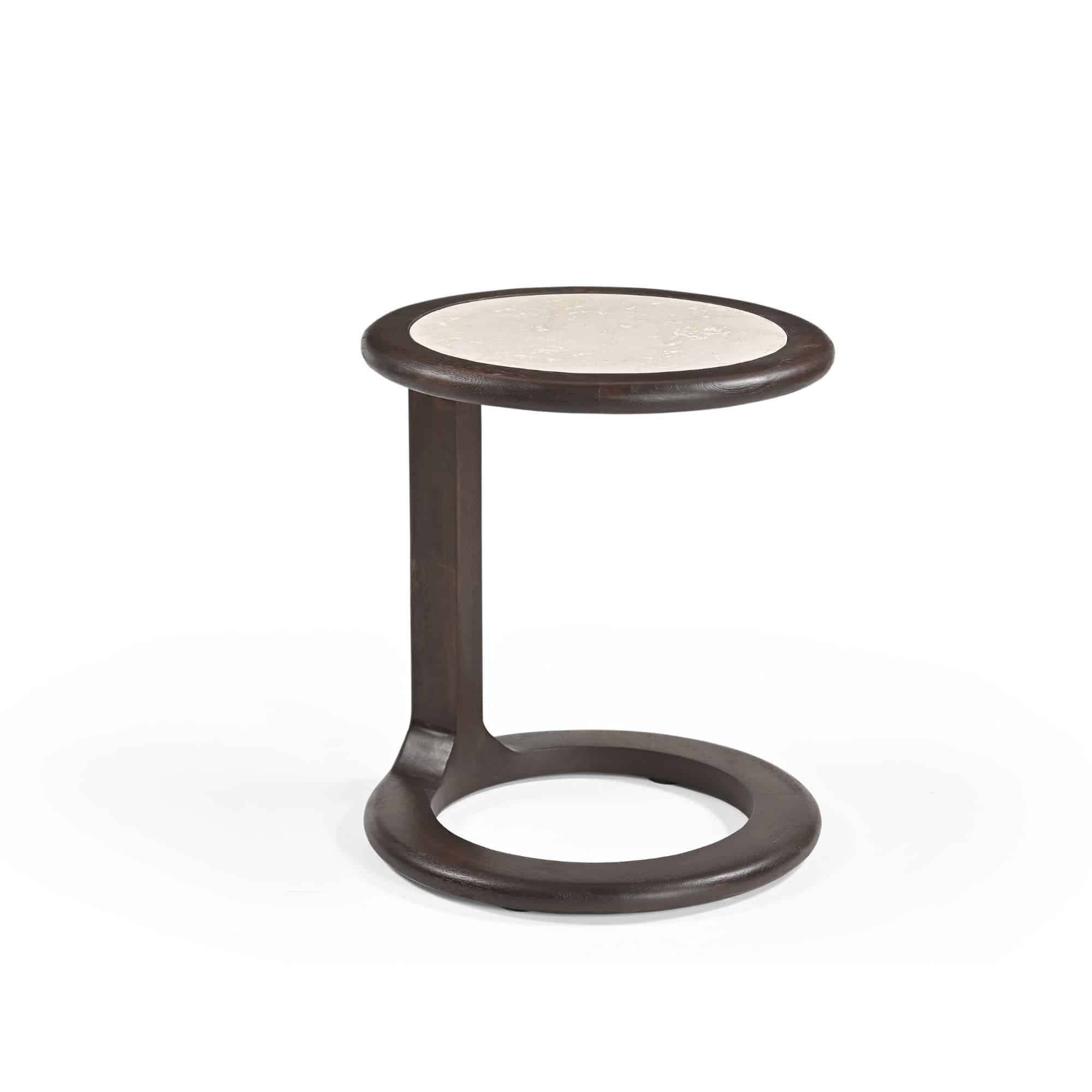 Starfurn Bijzettafel Vinn Bruin Travertin 45 cm